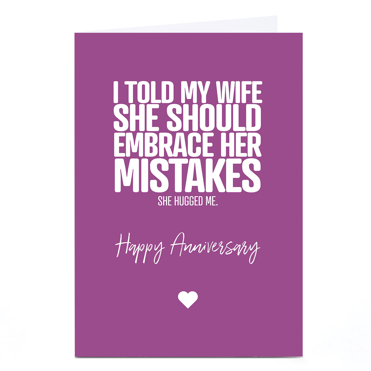 Personalised Punk Cards Anniversary Card - Mistakes
