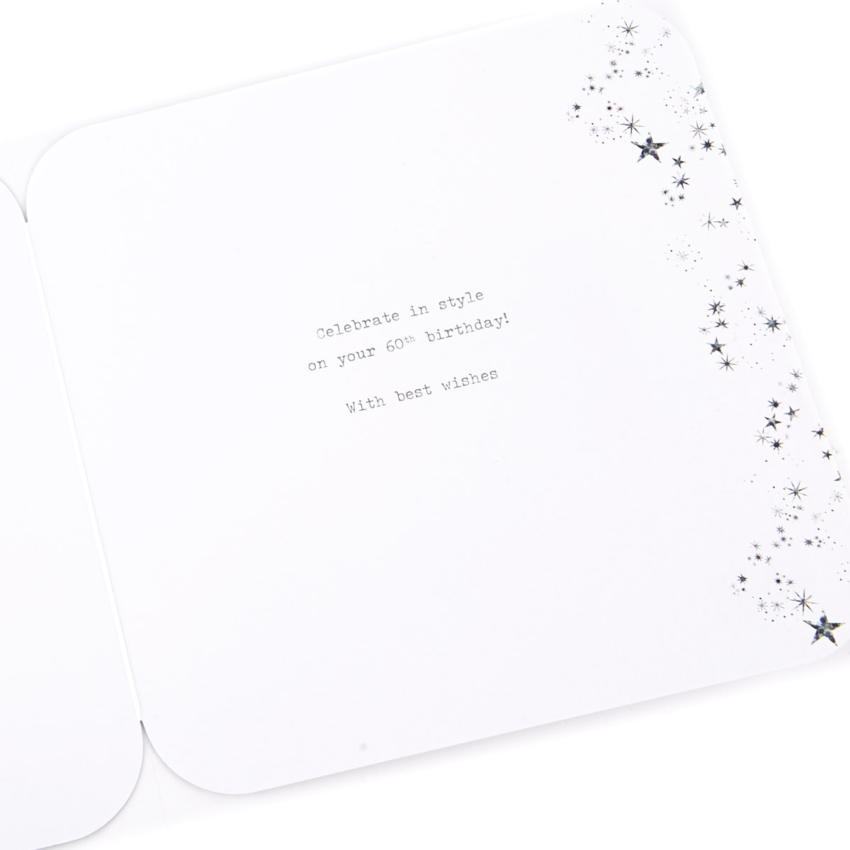 Platinum Collection 60th Birthday Card - Silver Stars