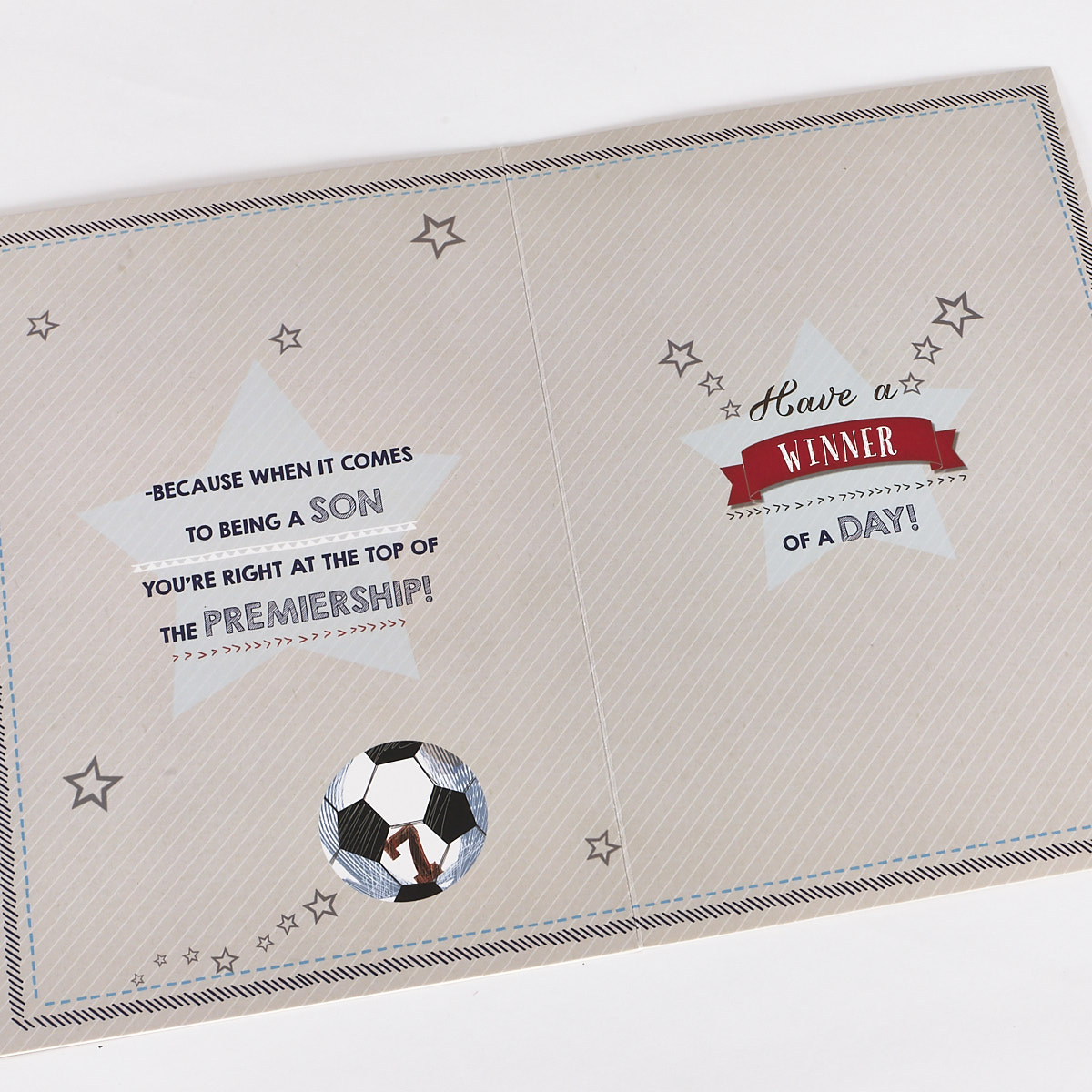 Signature Collection Birthday Card - Son Football