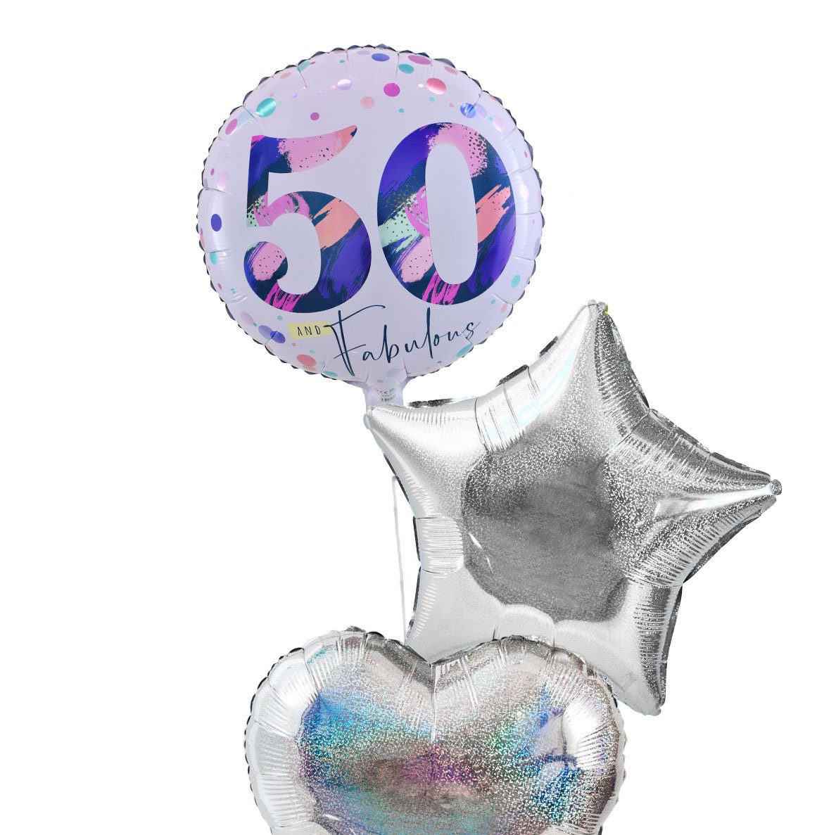 50 & Fabulous Birthday Inflated Balloon Arrangement