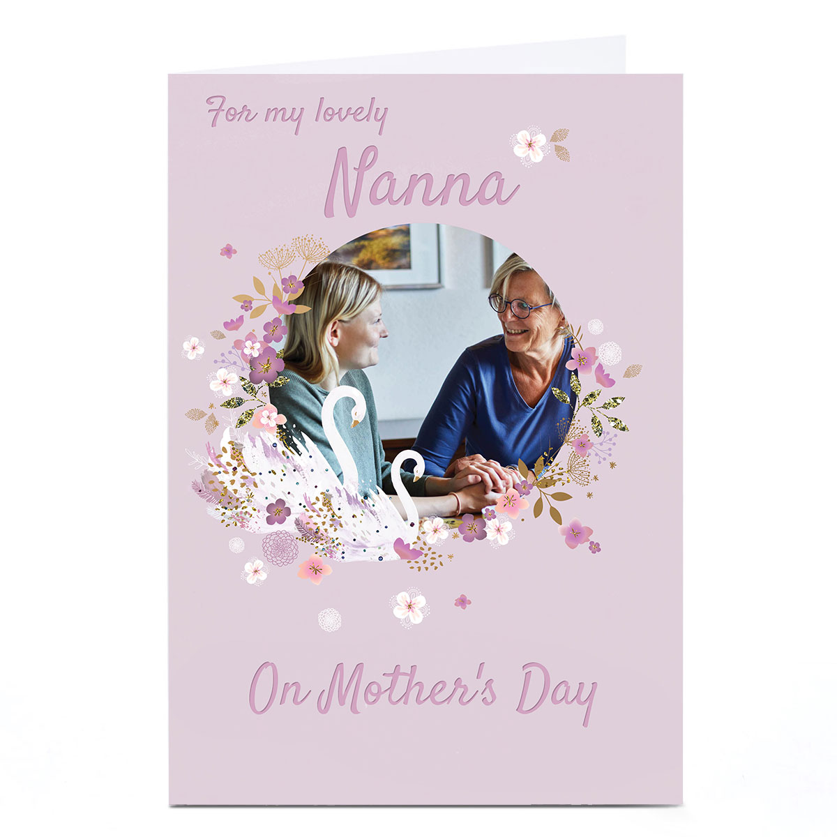 Photo Kerry Spurling Mother's Day Card - Nanna, Swans  