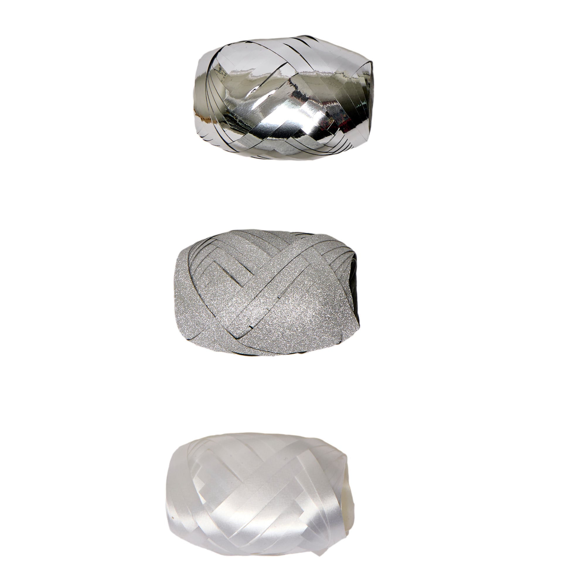 Silver Curling Ribbons - 3 Rolls