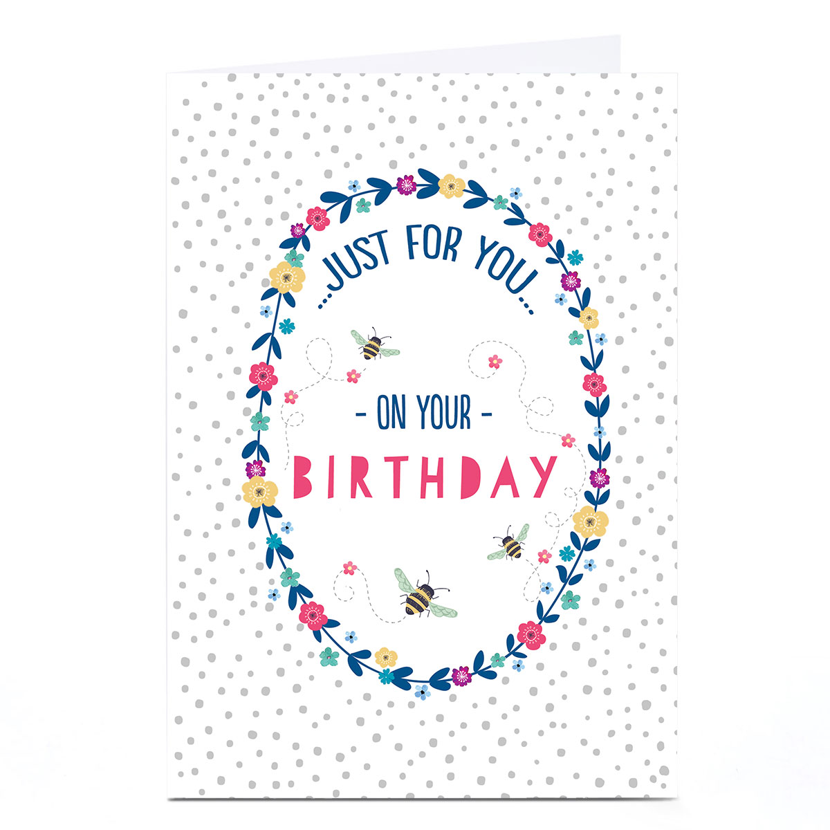 Personalised Birthday Card - Just For You On Your Birthday
