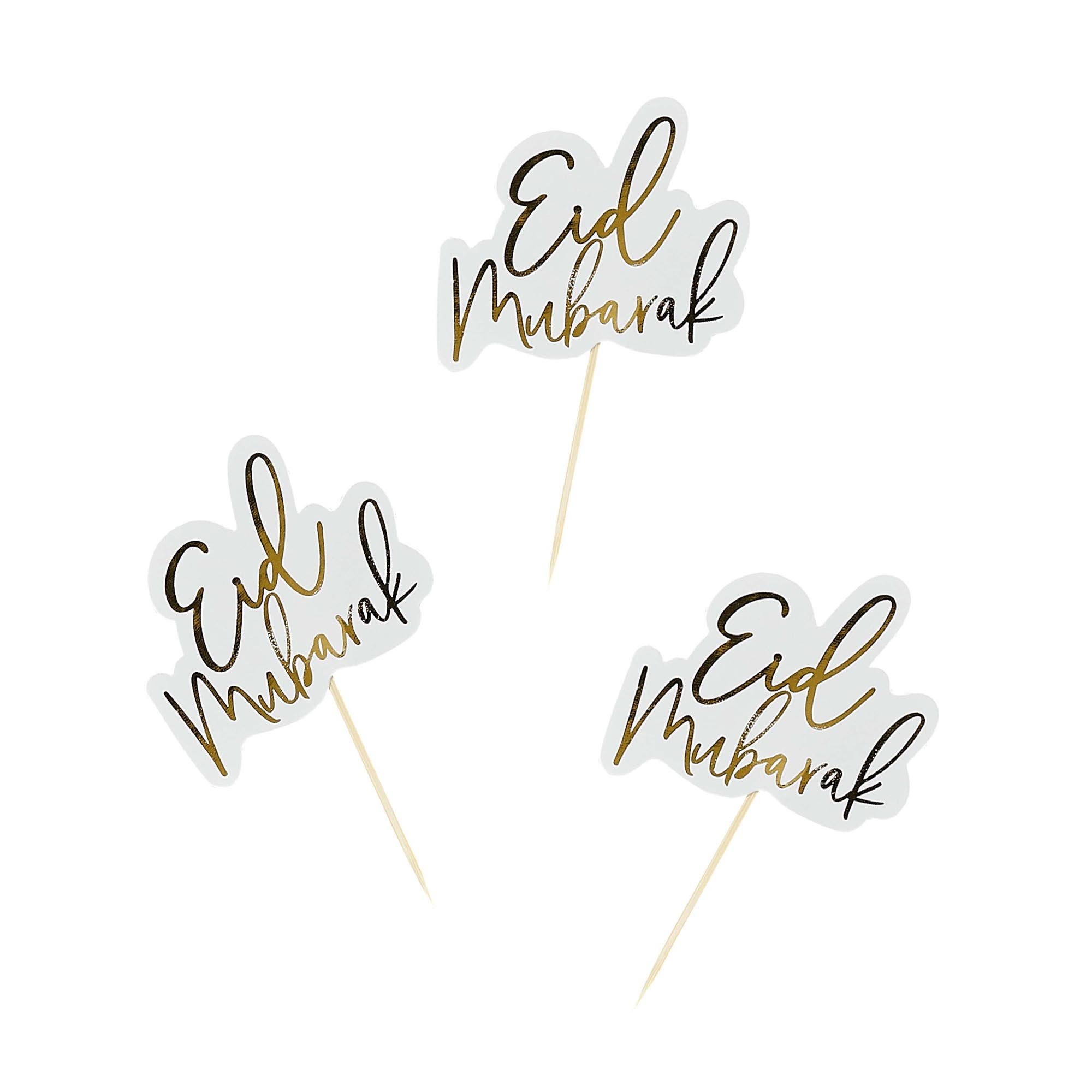 Eid Mubarak Food Picks - Pack of 12