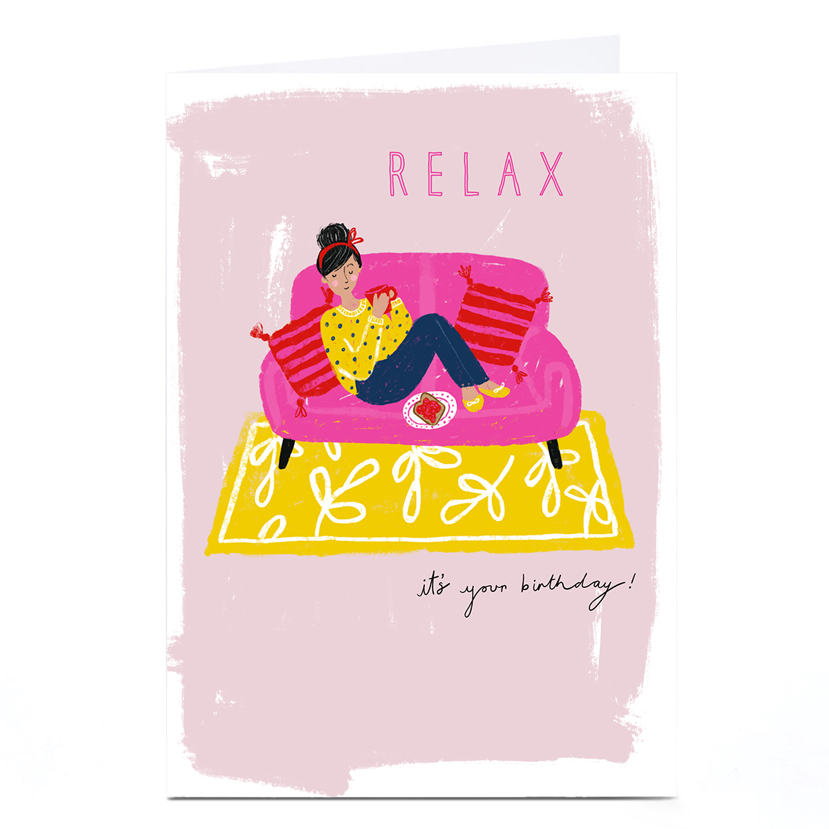 Personalised Kerry Spurling Birthday Card - Relax