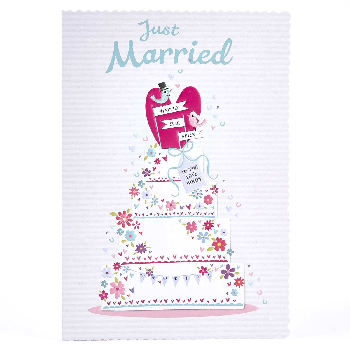 Wedding Card - Bride & Groom Love Birds