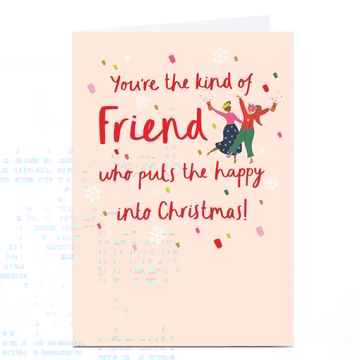 Personalised Christmas Card - Girls Dancing, Friend