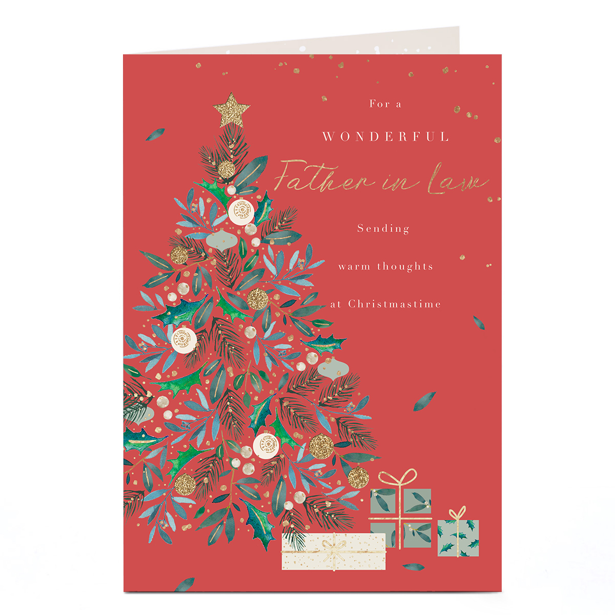 Christmas Card - Warm Thoughts at Christmastime, Father In Law