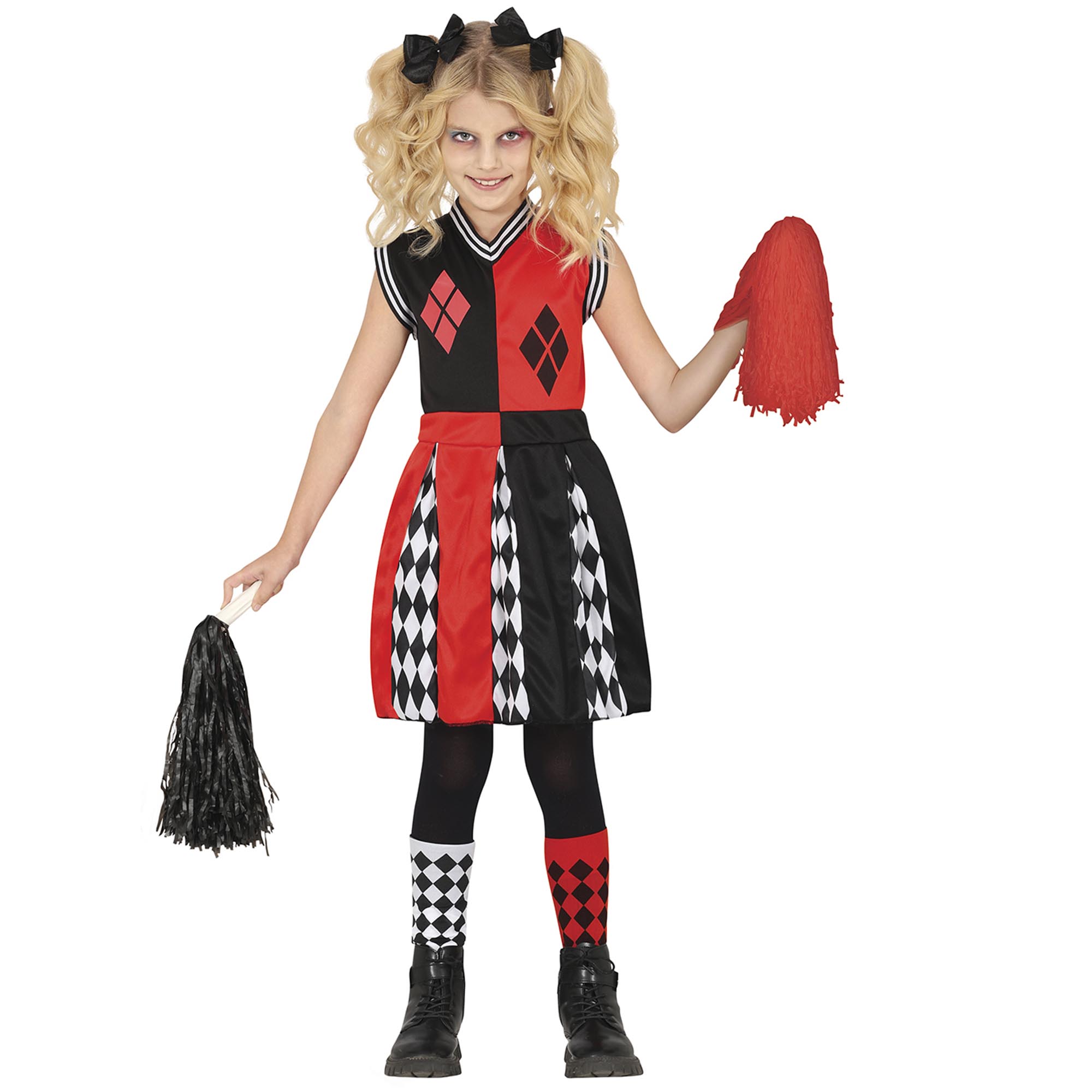 Red Dangerous Cheerleader Children's Fancy Dress Costume