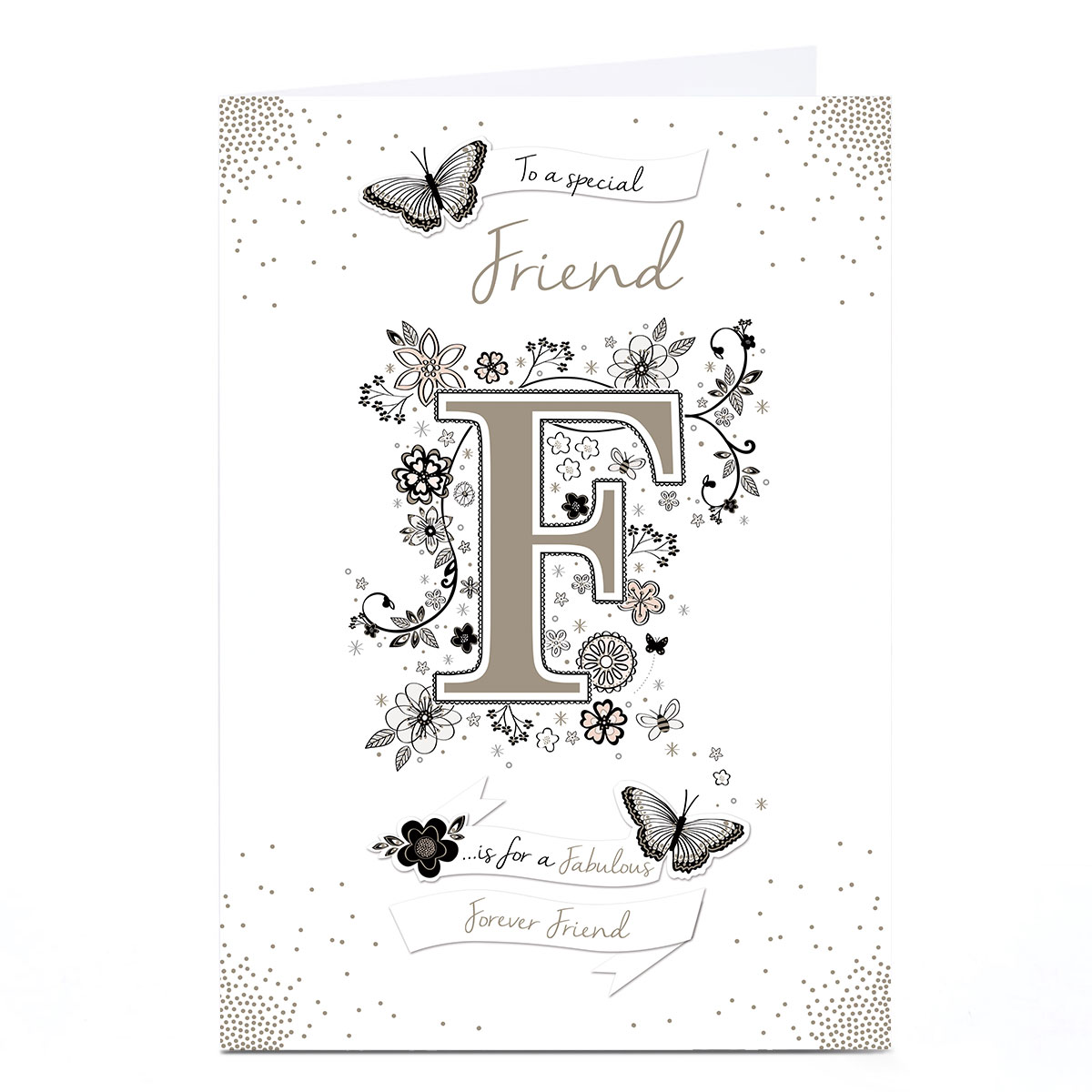 Personalised Birthday Card - To A Special Friend F Is For Fabulous