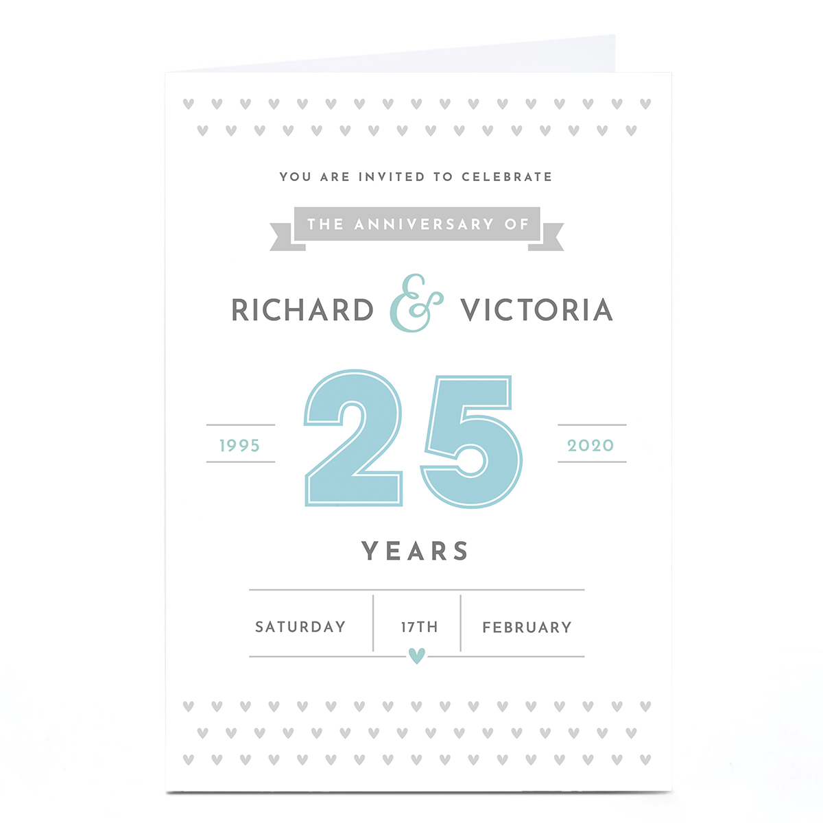 Personalised Anniversary Invitation - Invited To Celebrate