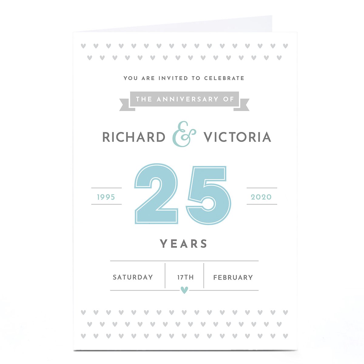 Personalised Anniversary Invitation - Invited To Celebrate