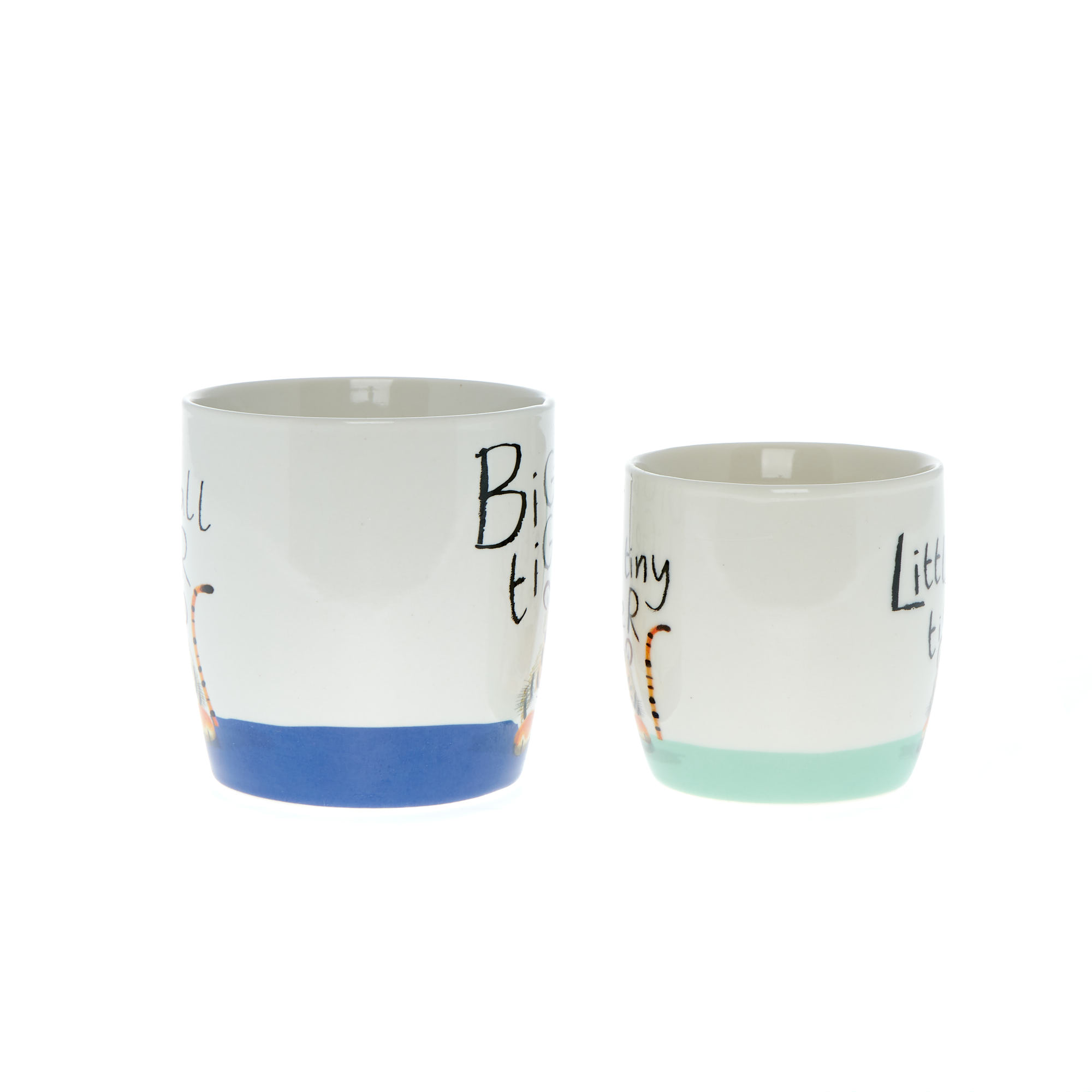 Daddy & Me Blue Tigers Twin Mug Set