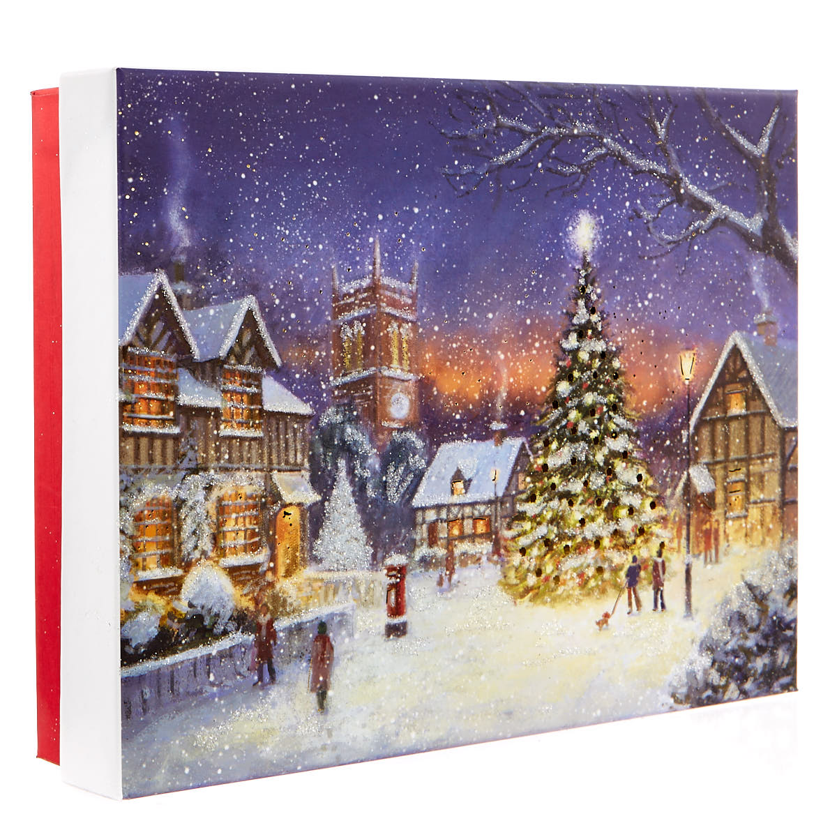 Deluxe Boxed Christmas Cards - Night Village Pack Of 12