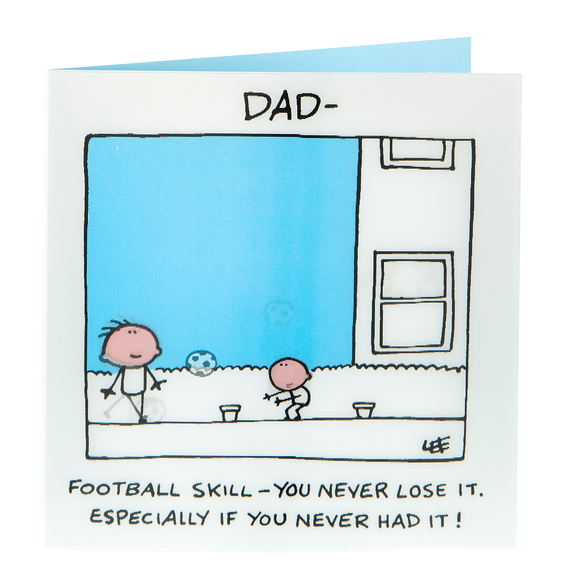 Father's Day Hologram Card - Dad Football Skill 