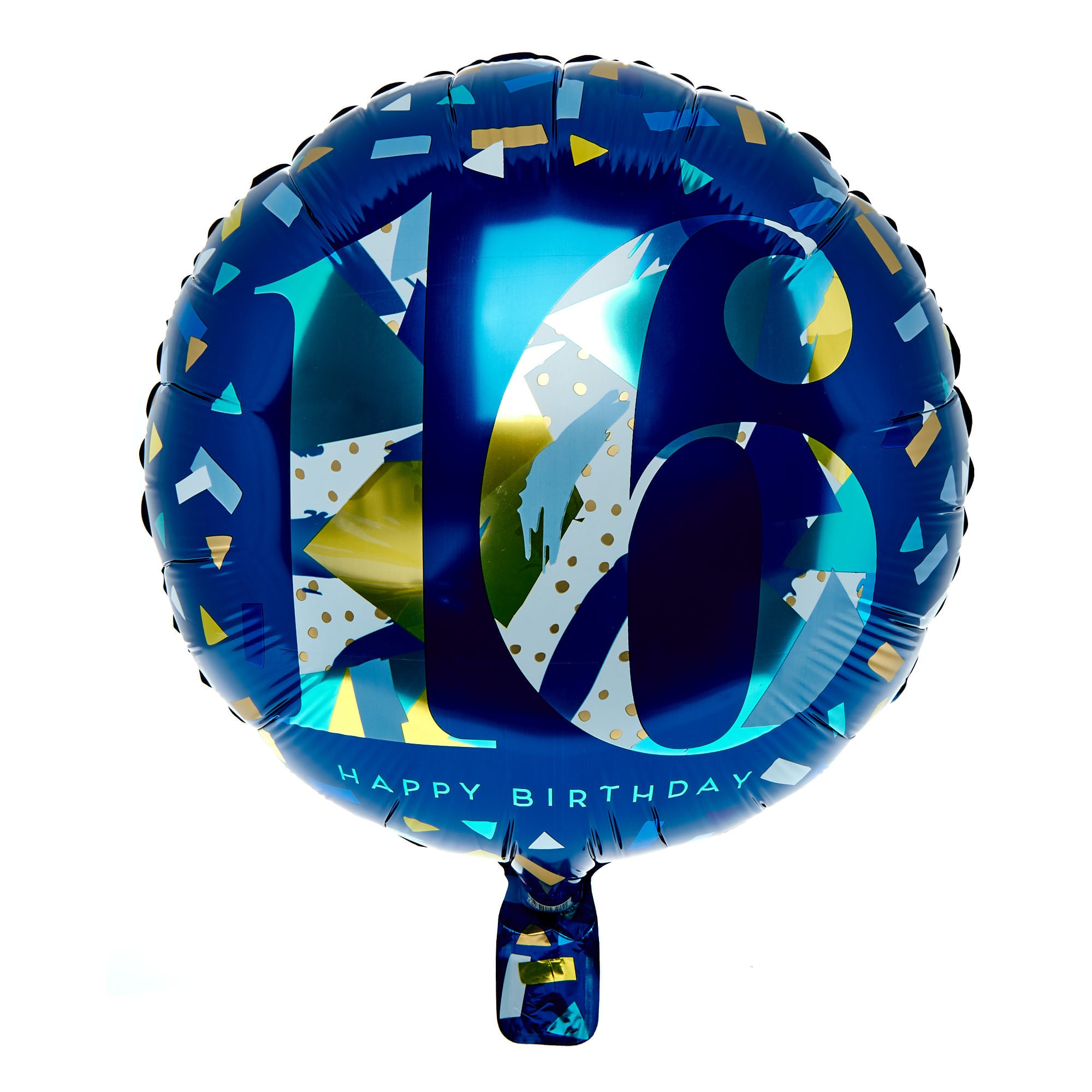 Blue Ombre 16th Birthday 18-Inch Foil Helium Balloon