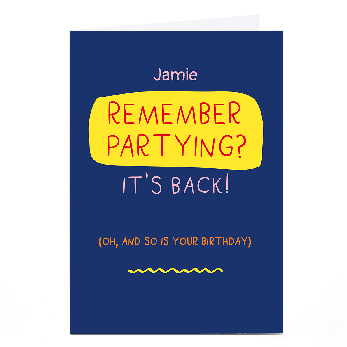 Personalised Smiley Happy People Birthday Card - Remember