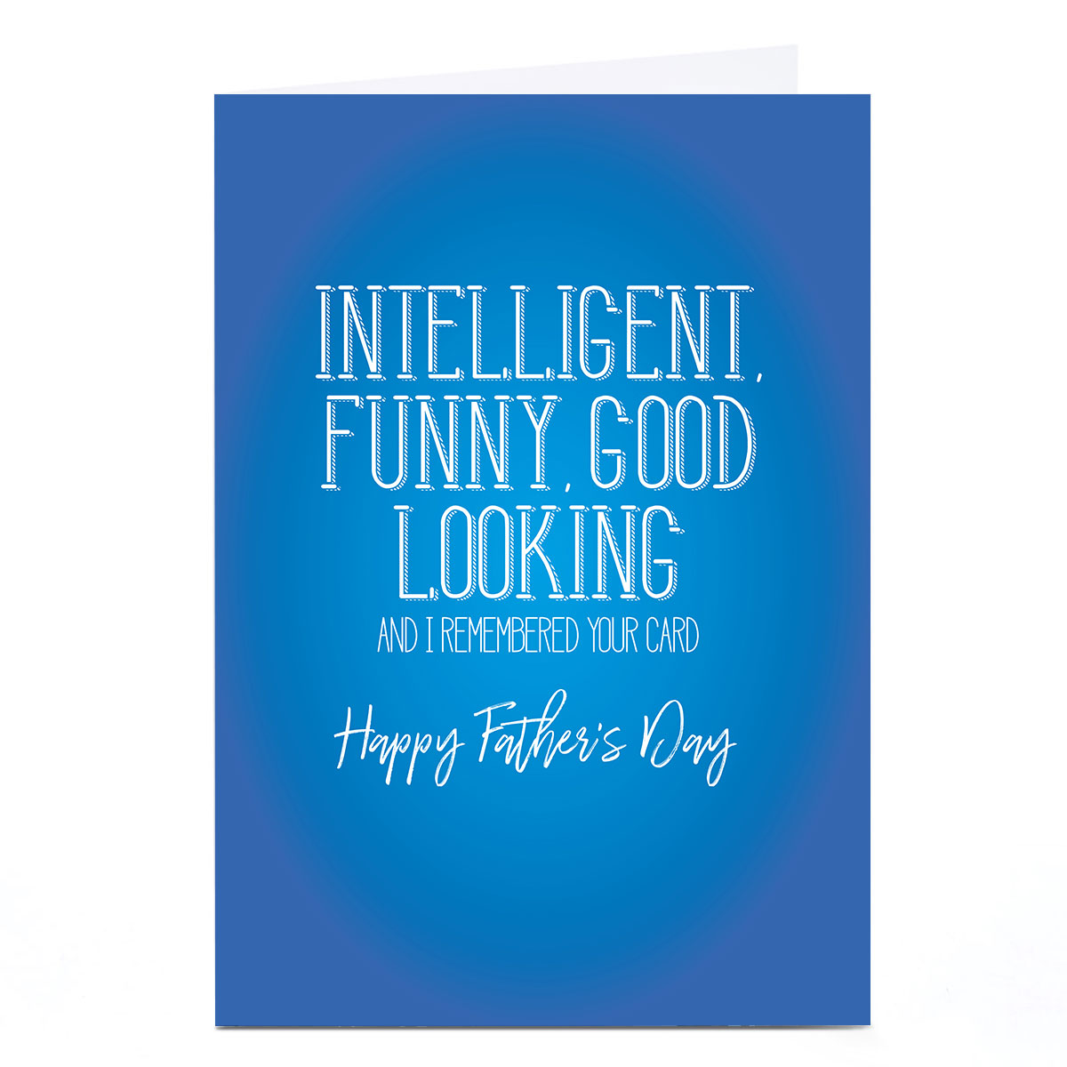 Personalised Punk Father's Day Card - Intelligent, Funny, Good Looking