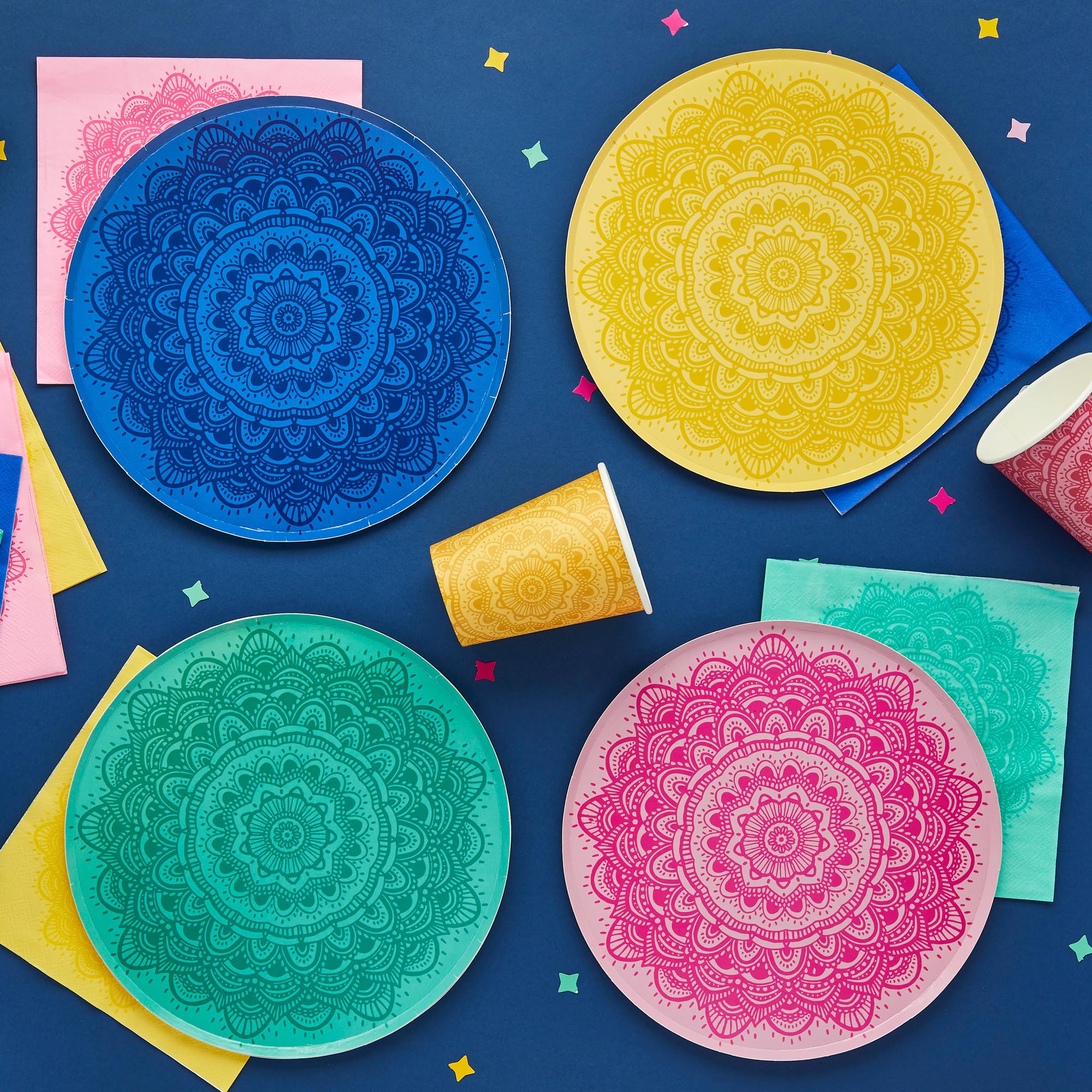 Mandala Paper Plates - Pack of 8