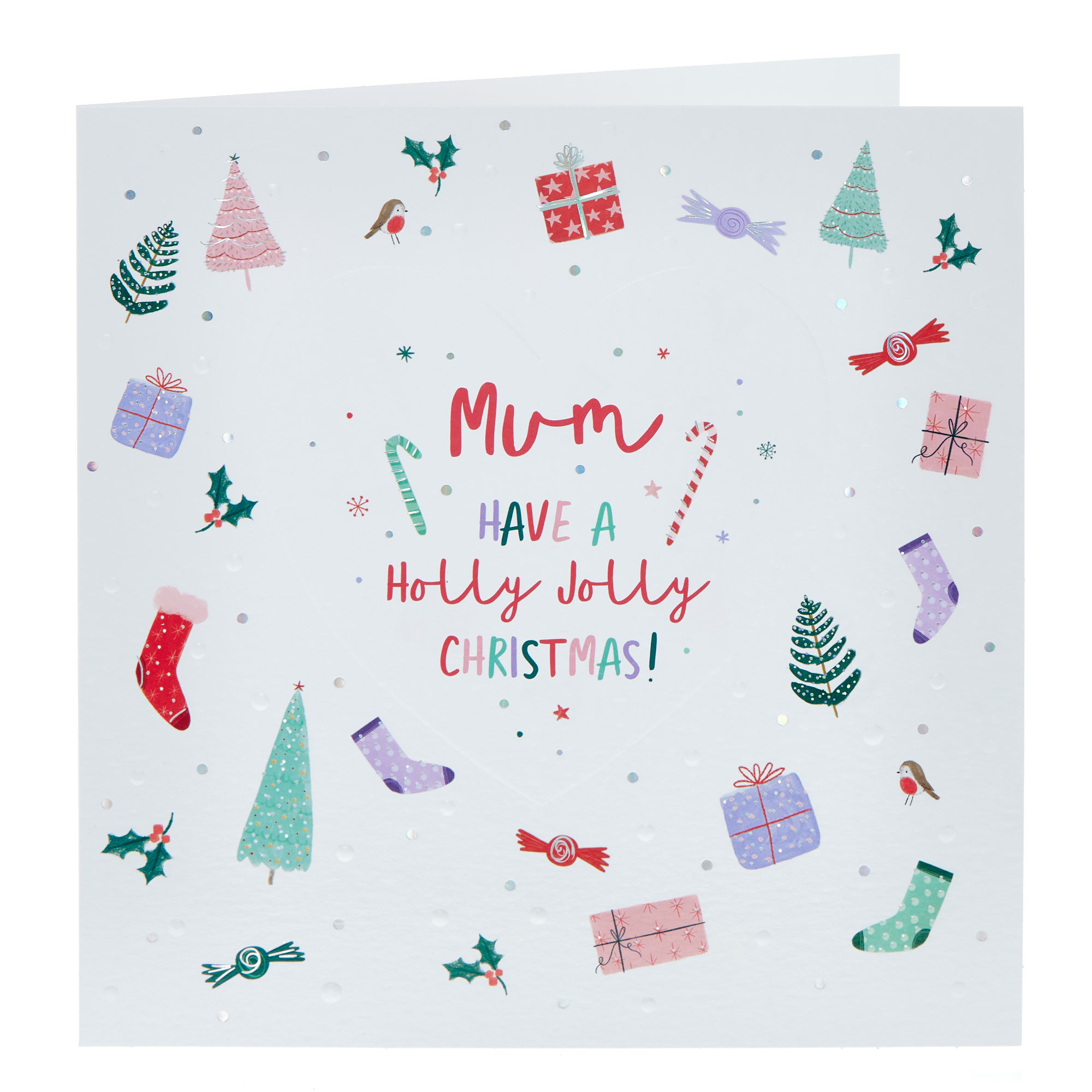Mum Holly Jolly Christmas Card