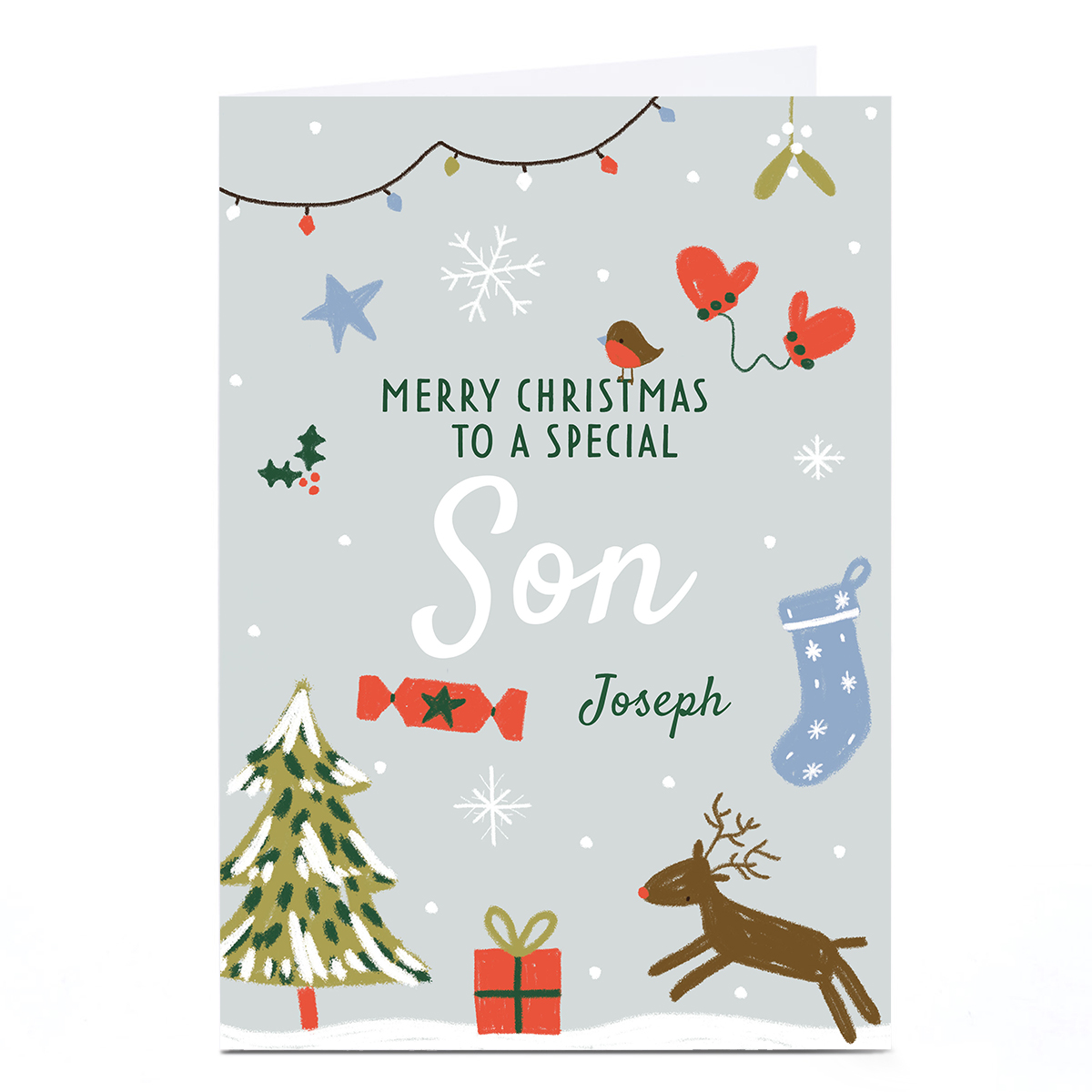 Personalised Juniper & Rose Studio Christmas Card - Son