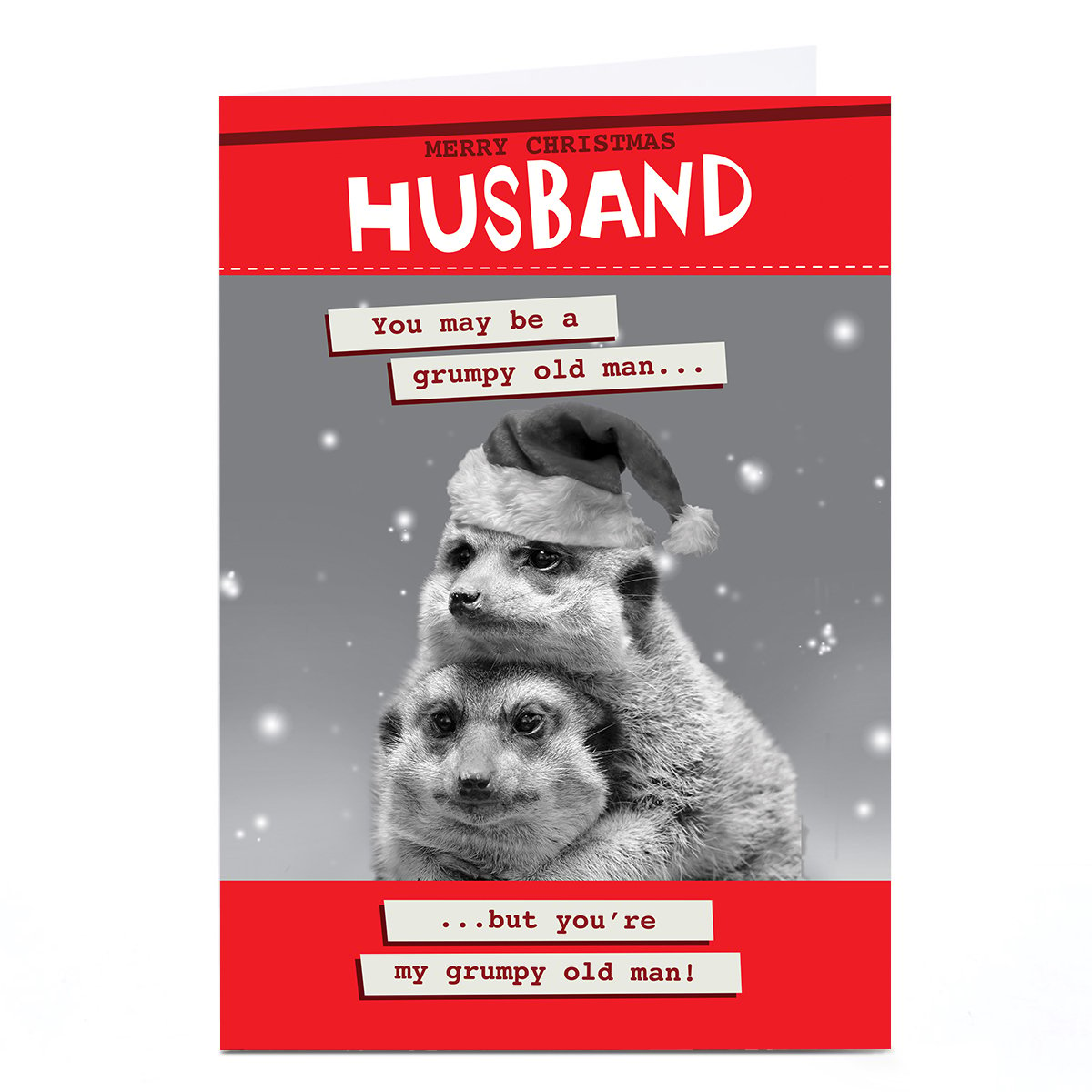 Personalised Quitting Hollywood Christmas Card - Two Meerkats