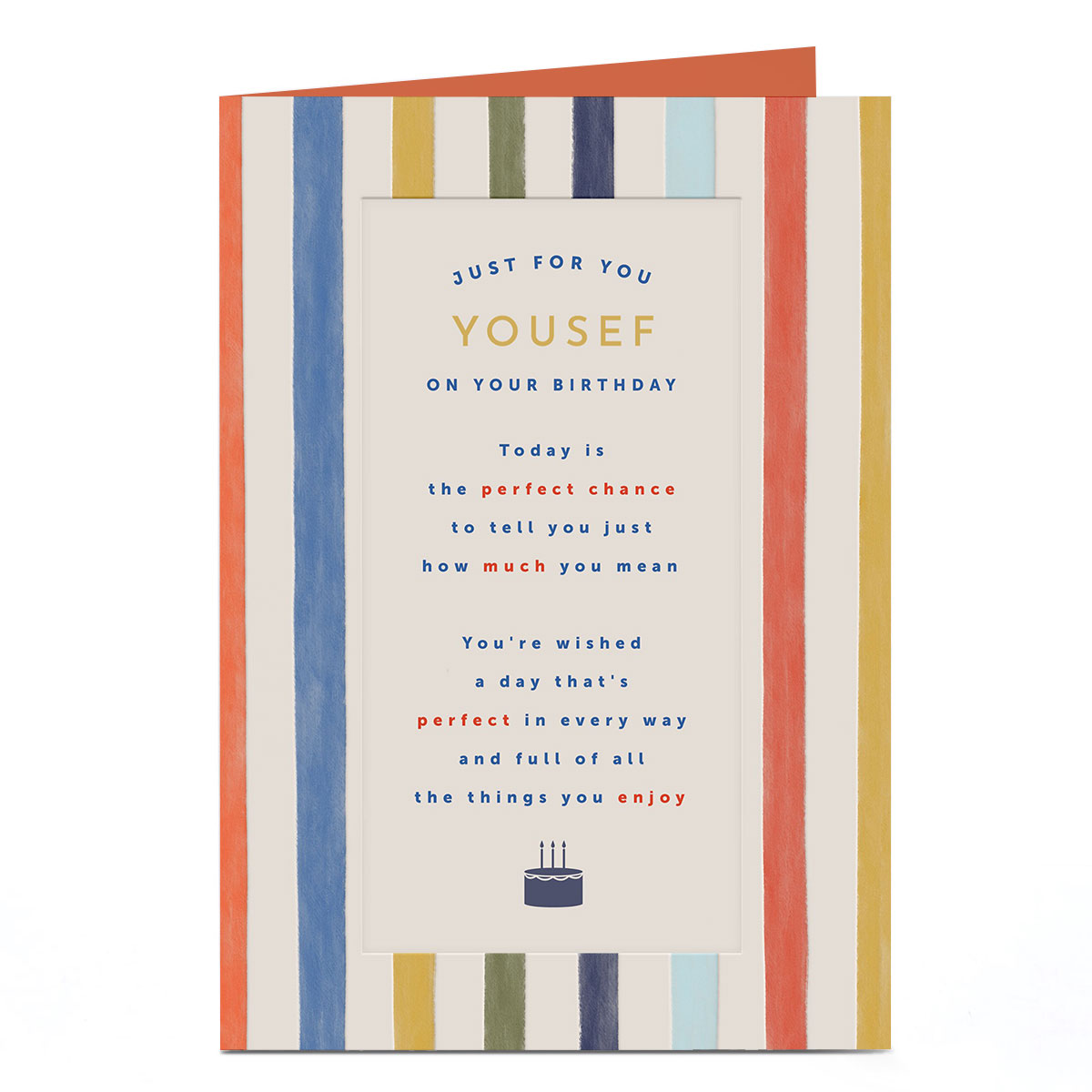 Personalised Birthday Card - How Much You Mean To Me, Any Name