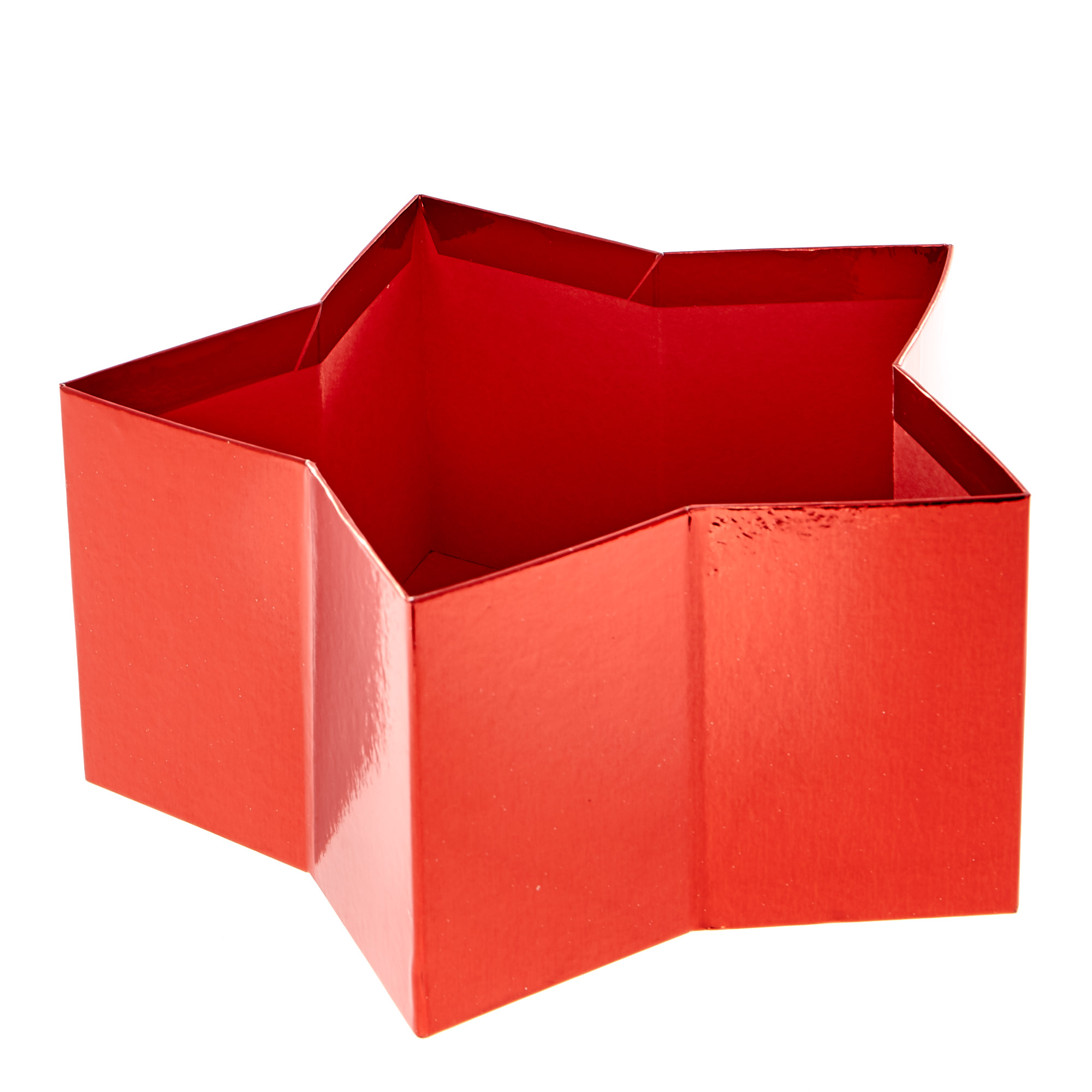 Red Star-Shaped Gift Boxes - Set Of 3