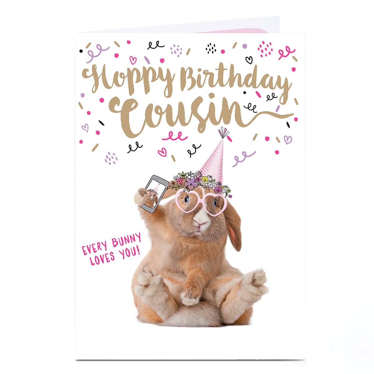 Birthday Card - Every Bunny Love You, Cousin