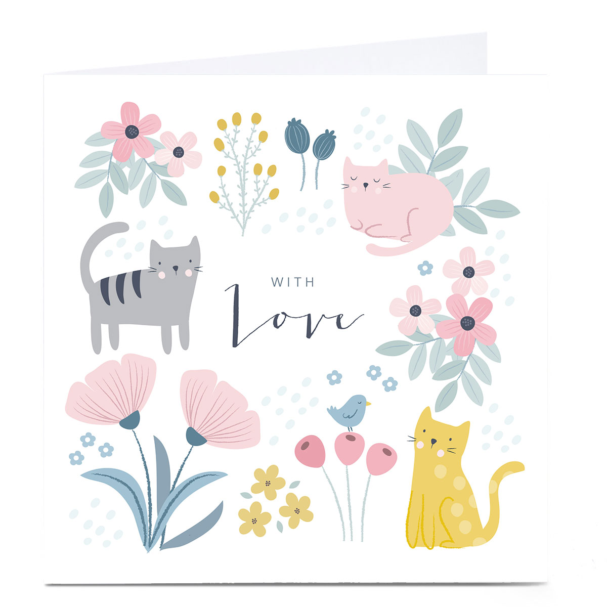 Personalised Klara Hawkins Card - With Love, Cats