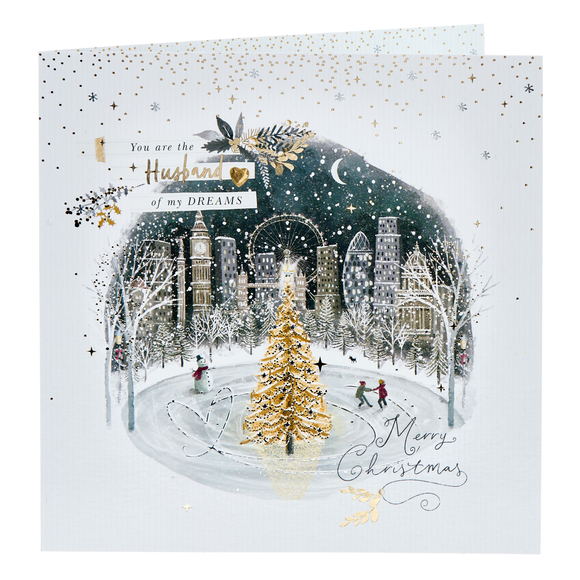 Platinum Husband Ice Rink Christmas Card