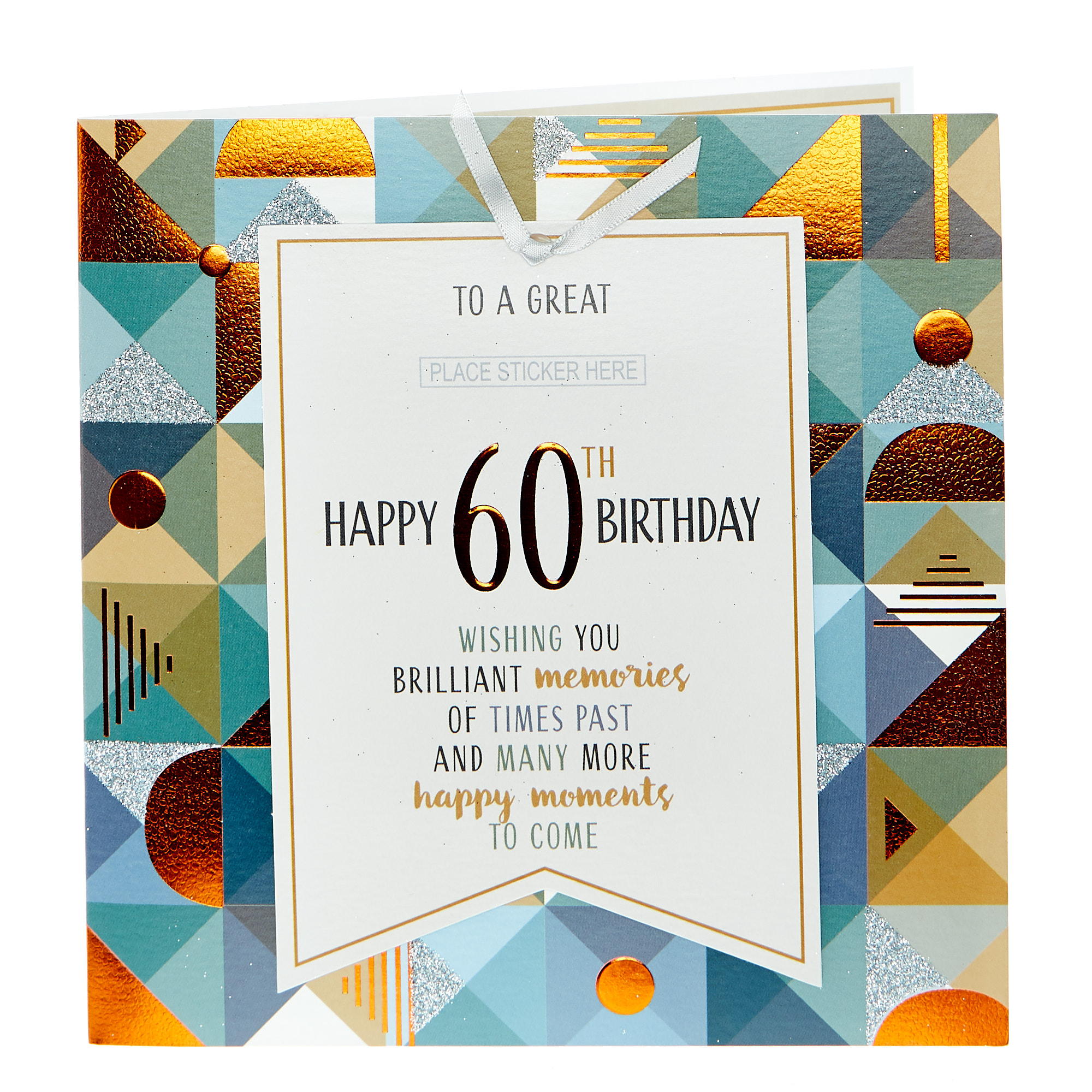Exquisite Collection 60th Birthday Card - Brilliant Memories (With Stickers)