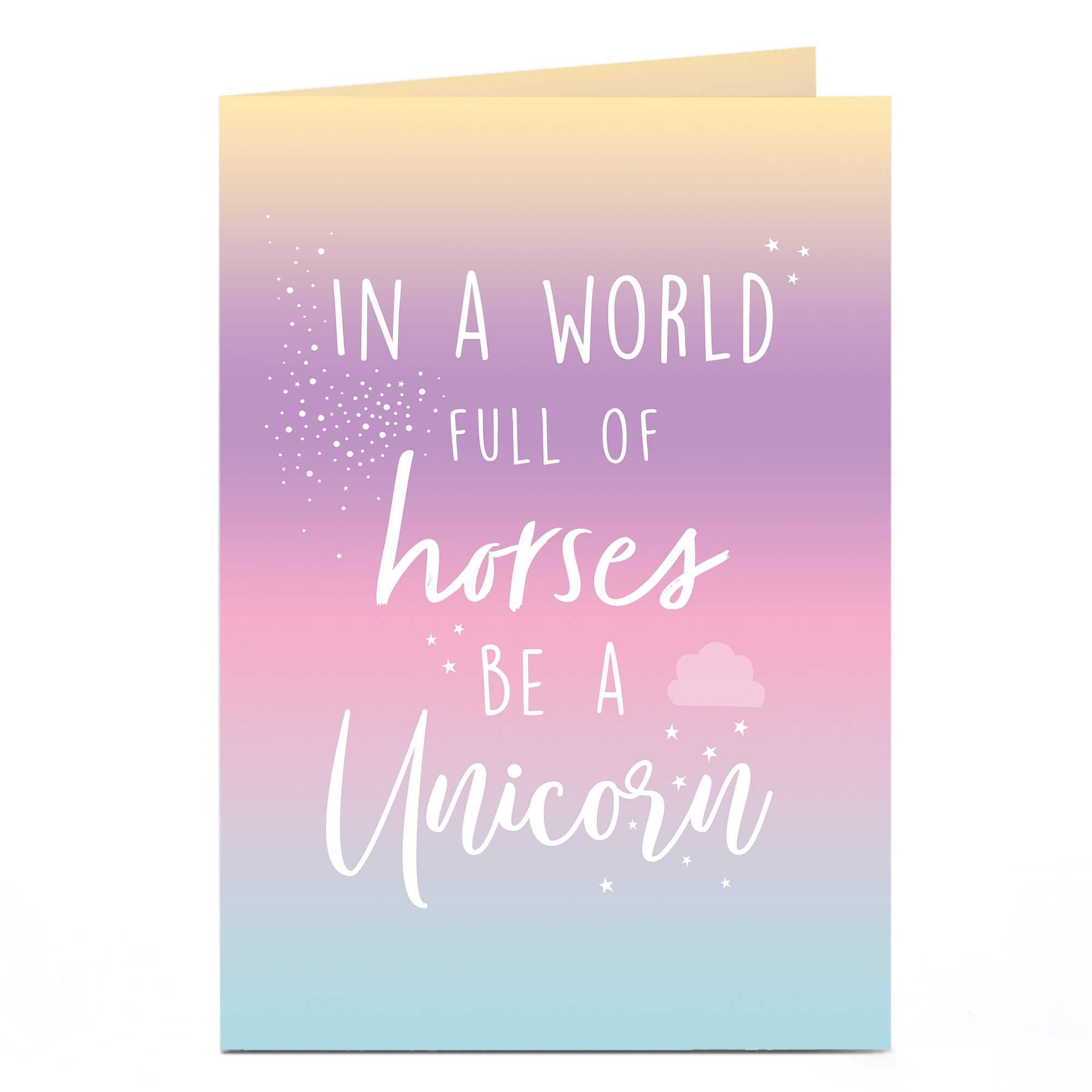 Personalised Card - Be A Unicorn