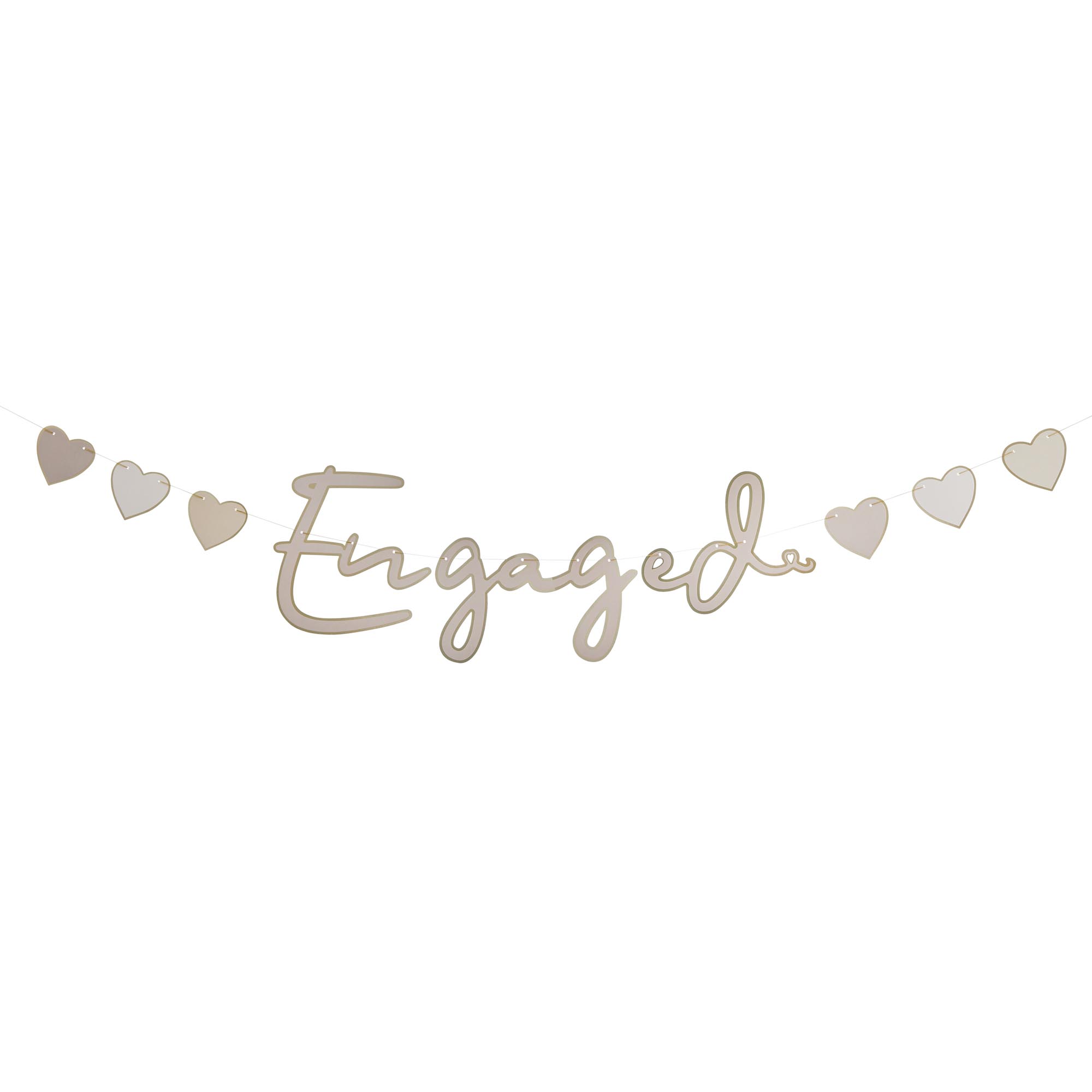 Gold Engaged Card Banner