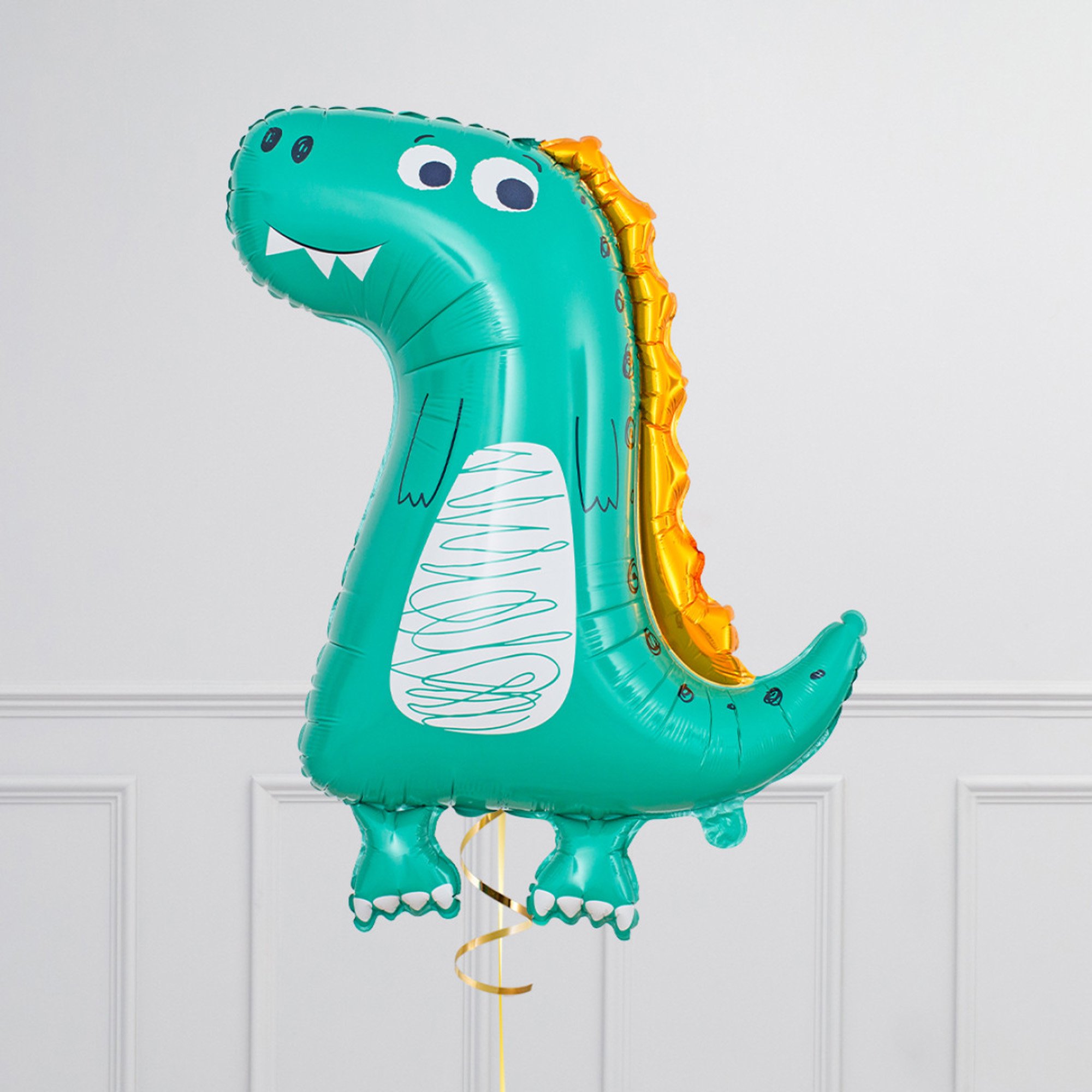 Goofy Dinosaur Birthday Supershape & Foil Balloon Package - Delivered Inflated!