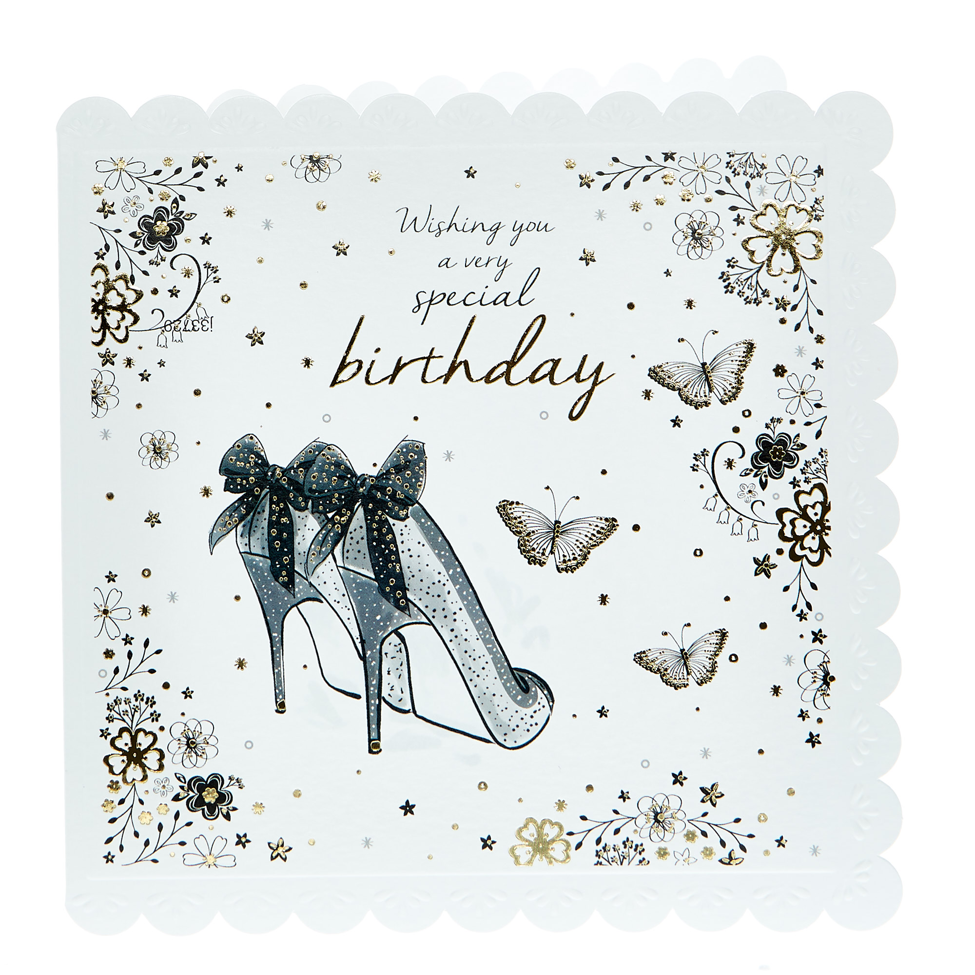 Birthday Card - Birthday Shoes & Butterflies