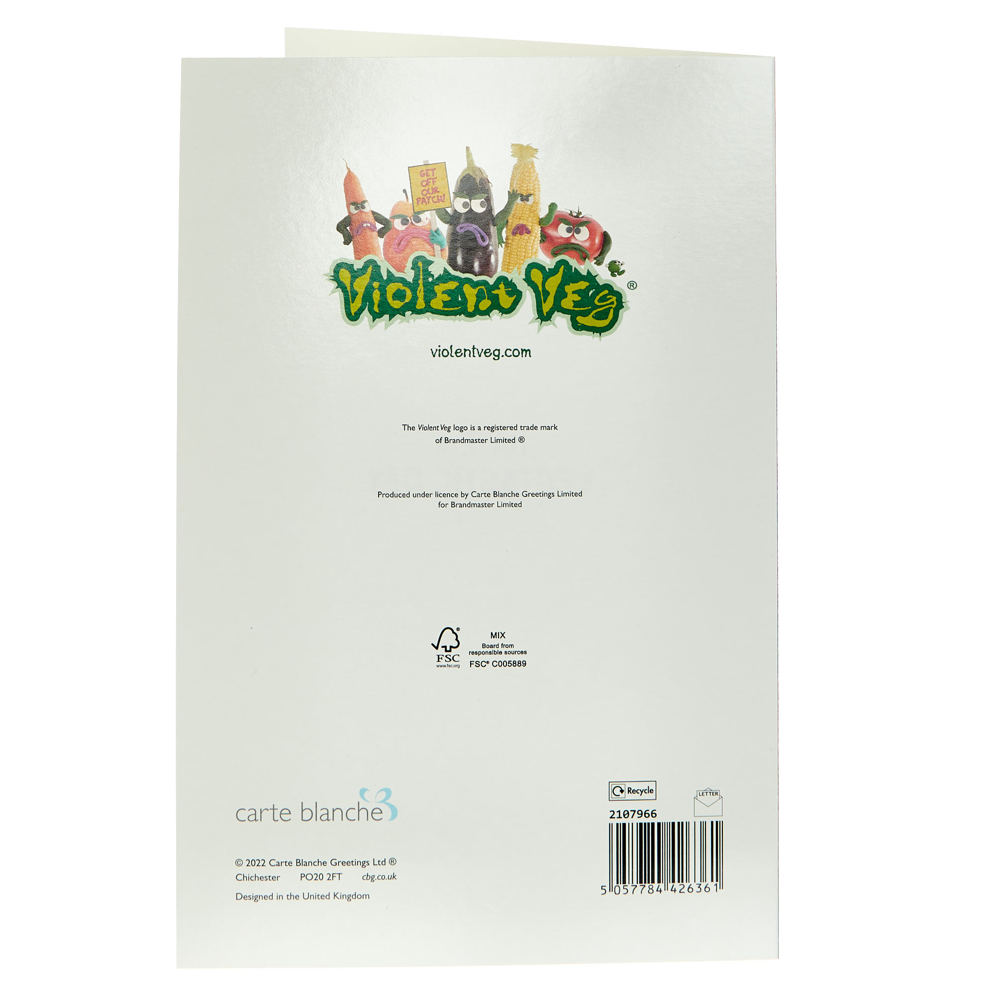 Brother Grab A Pint Violent Veg Birthday Card