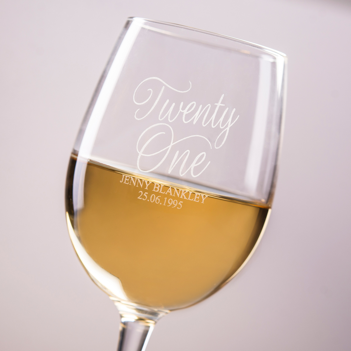 Personalised Wine Glass - Twenty One