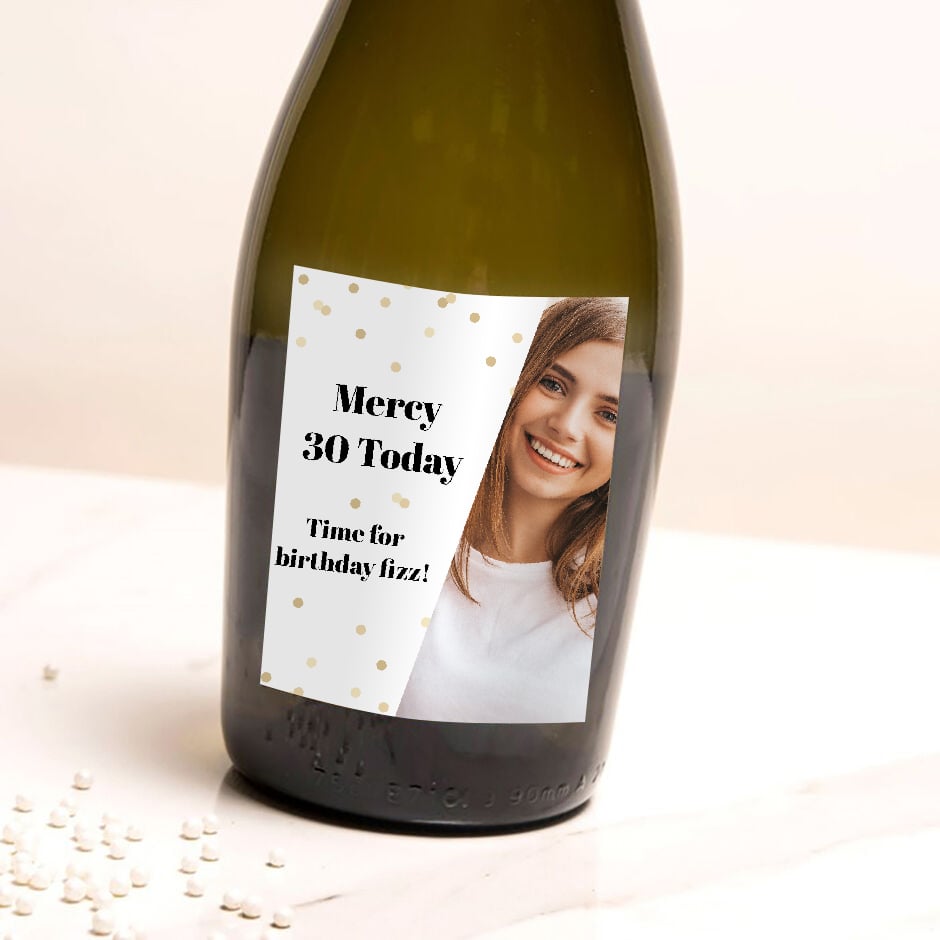 Personalised Photo Birthday Prosecco - Time for Birthday Fizz
