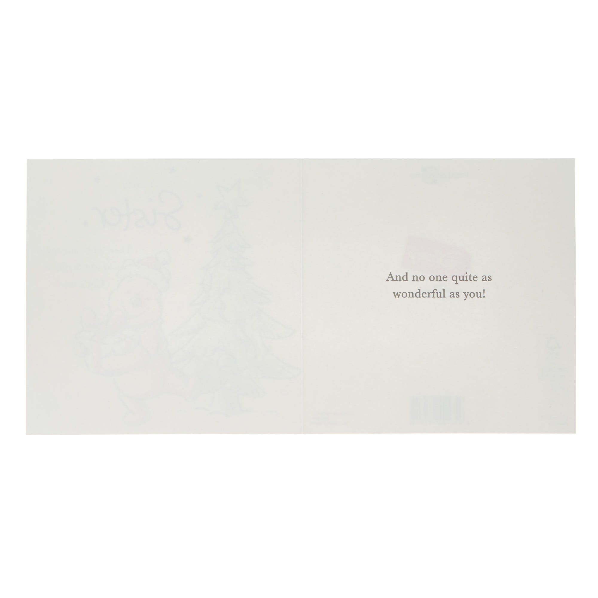 Sister Winnie The Pooh Christmas Card