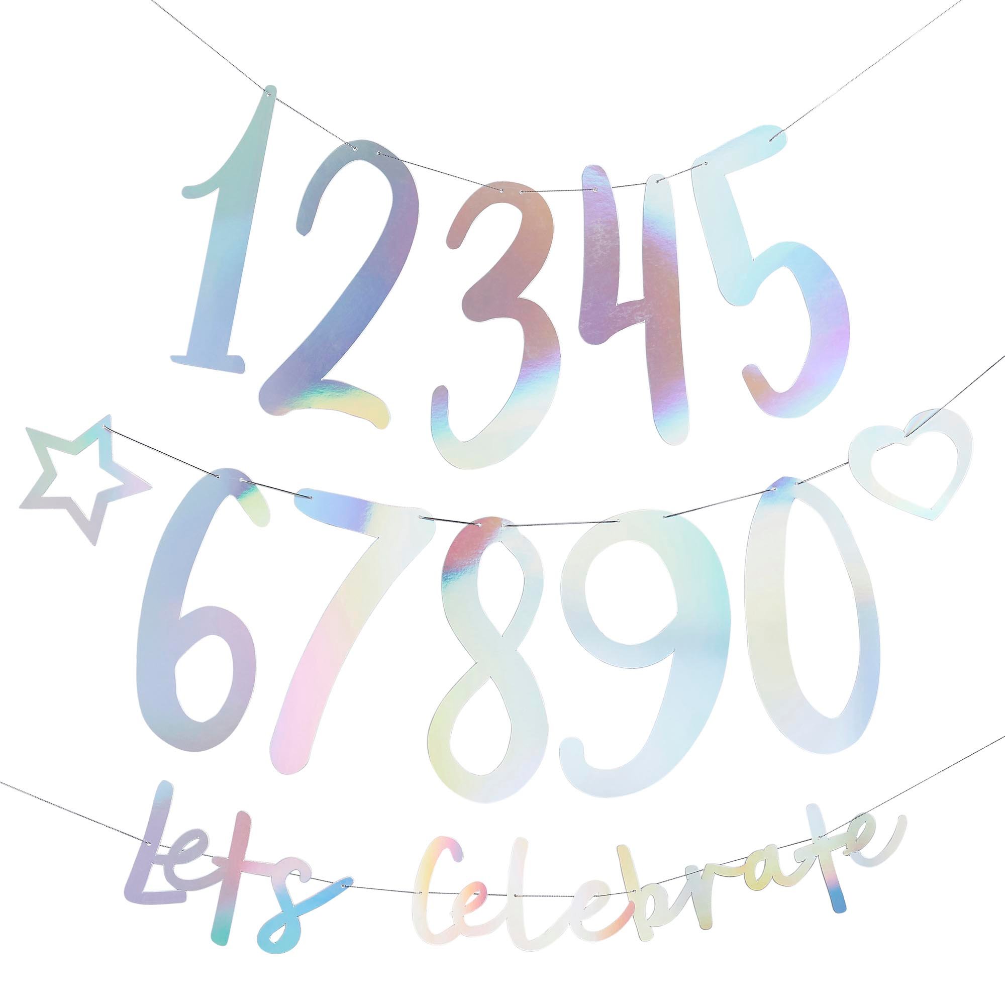 Metallic Let's Celebrate Customisable Card Banner (3 Colour Options)