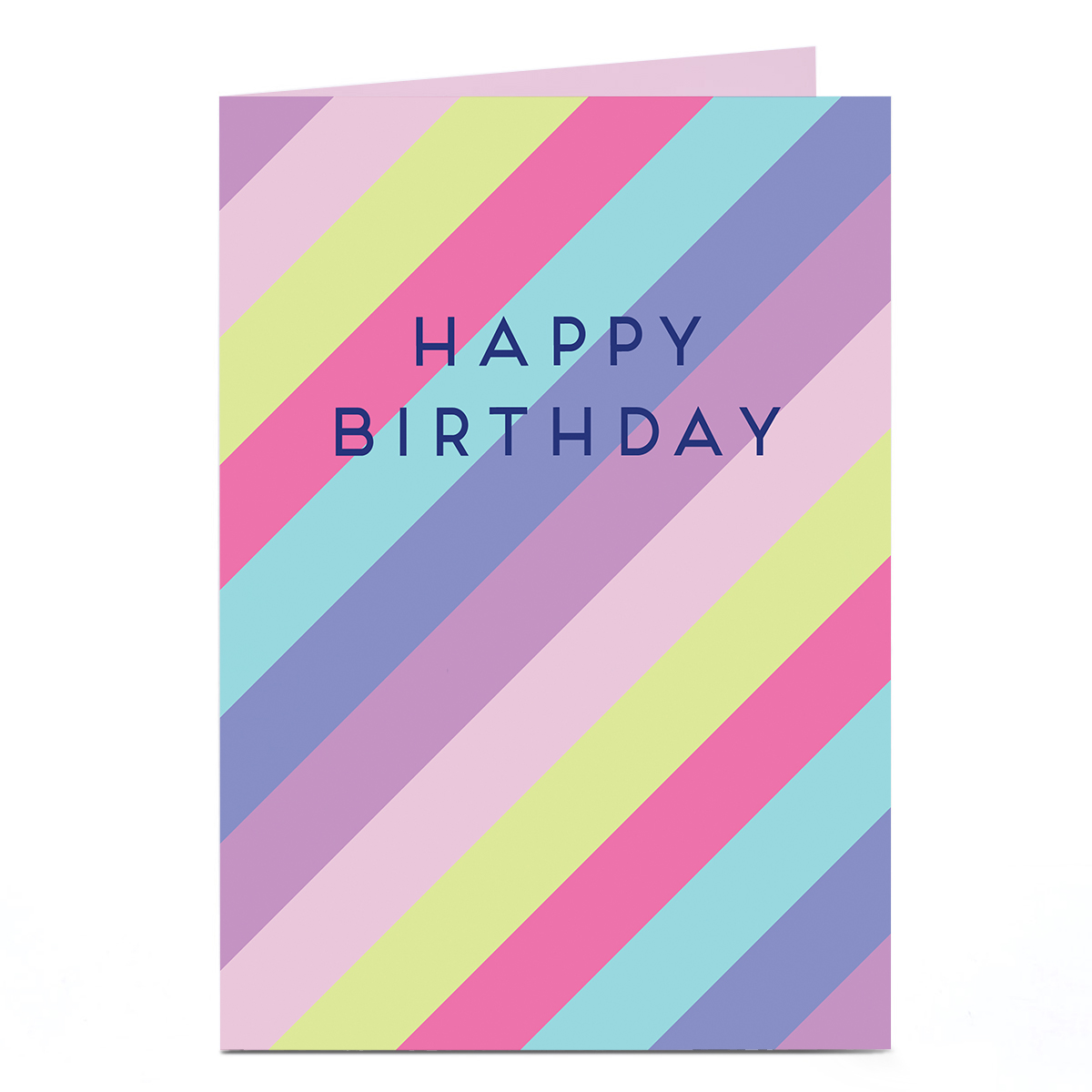 Birthday Card - Stripe Happy Birthday