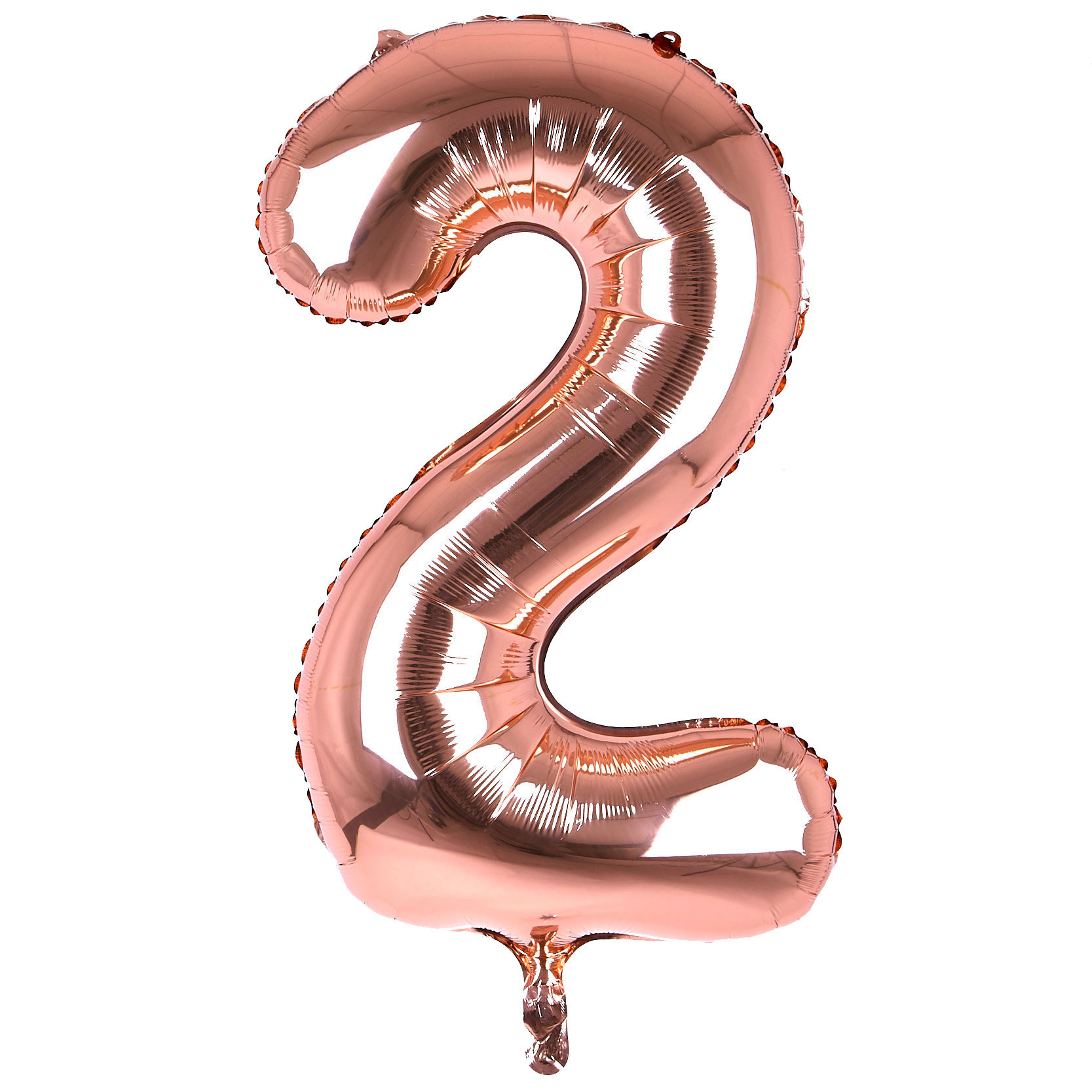 Rose Gold Number 2 Giant Foil Helium Balloon (Deflated)