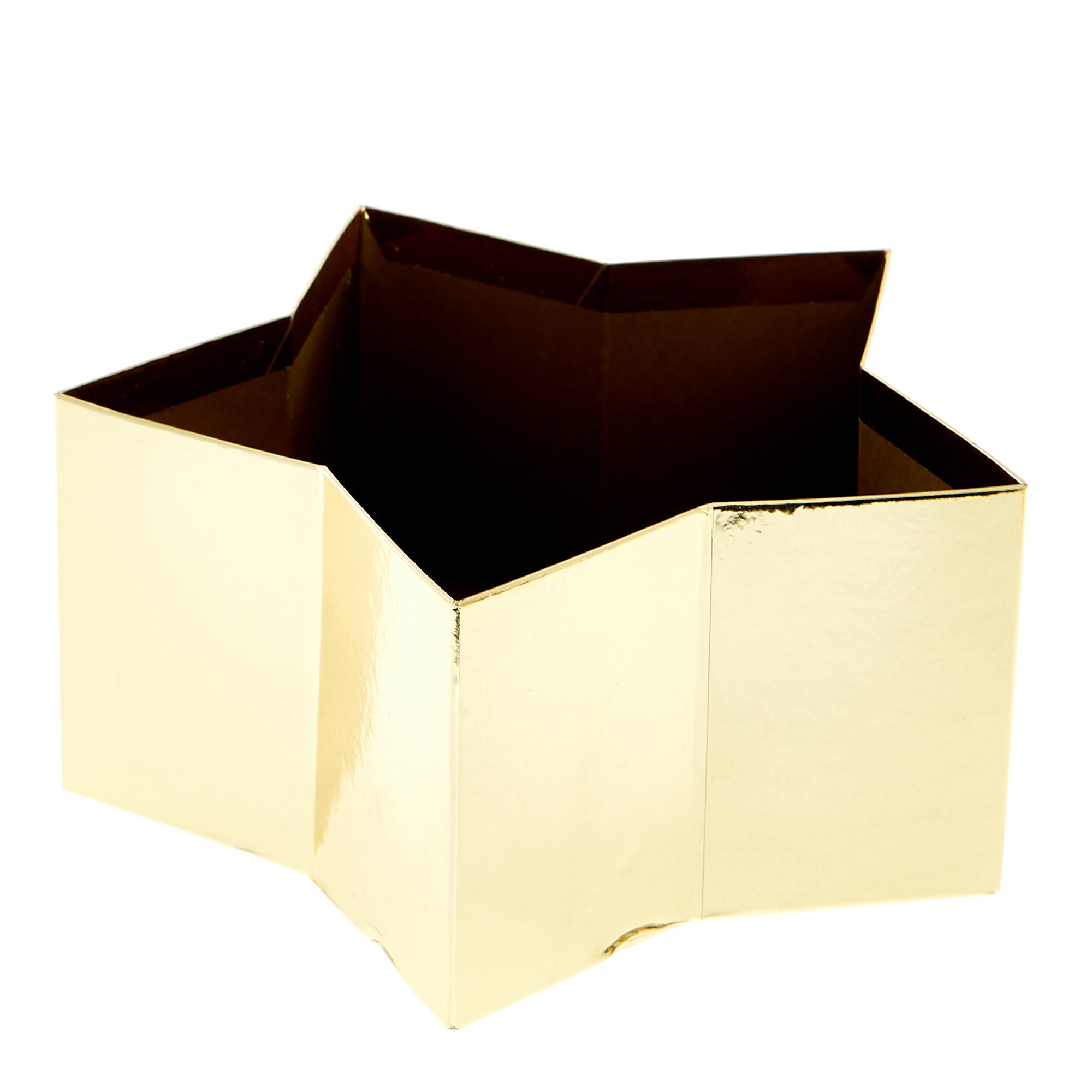 Gold Star-Shaped Gift Boxes - Set Of 3