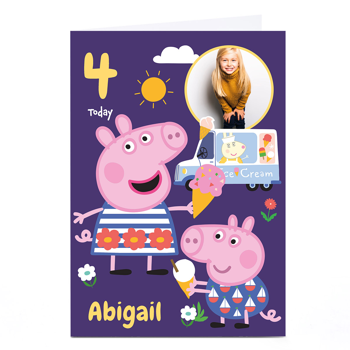 Peppa Pig Photo Card - Ice Cream Birthday