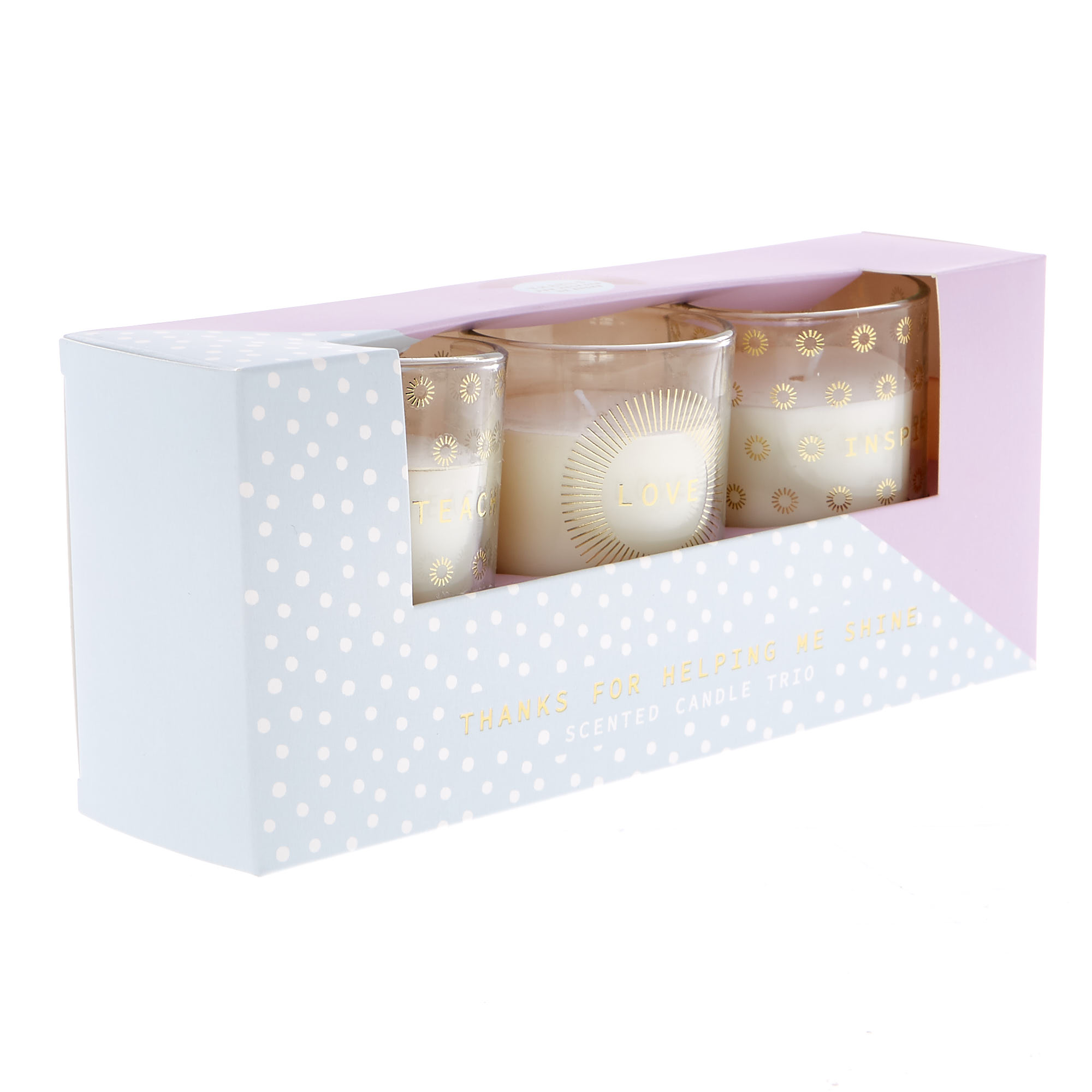 Thanks For Helping Me Shine Pomegranate & Cashmere Scented Candles Trio