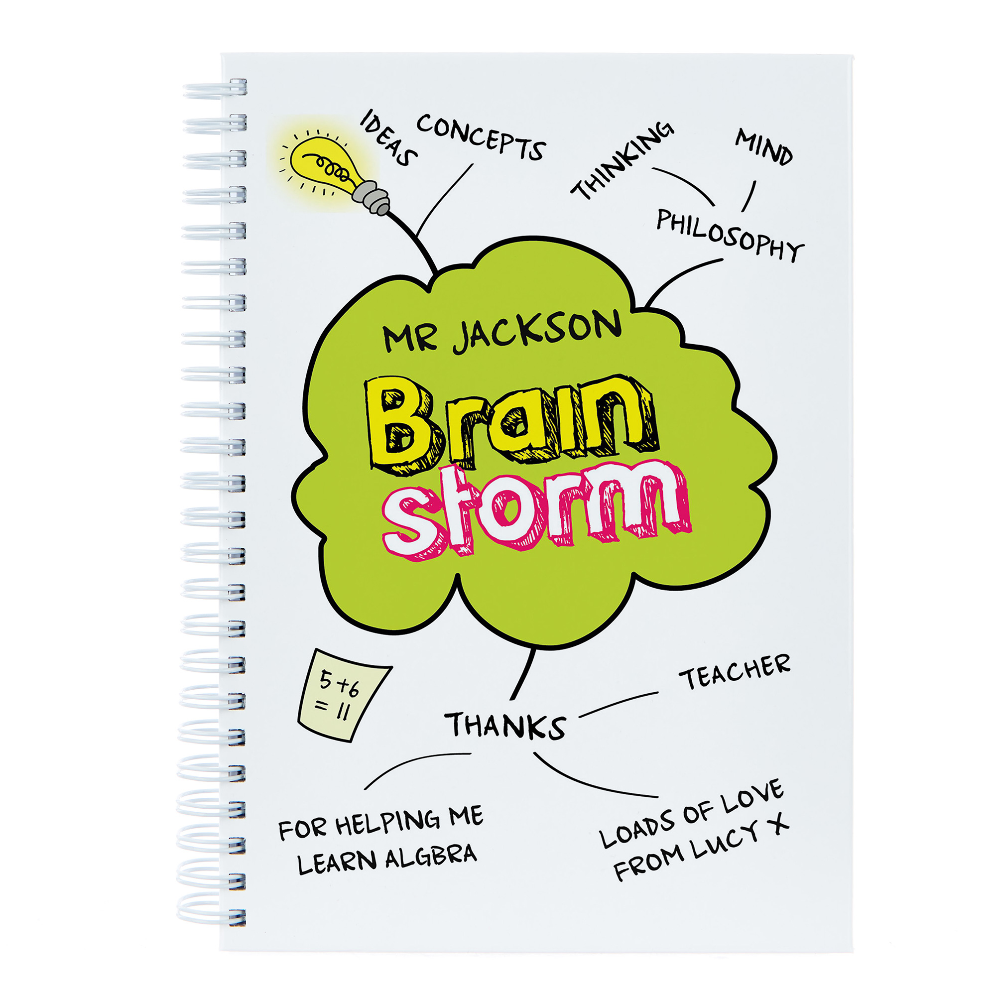Personalised Brain Storm Teacher Notebook