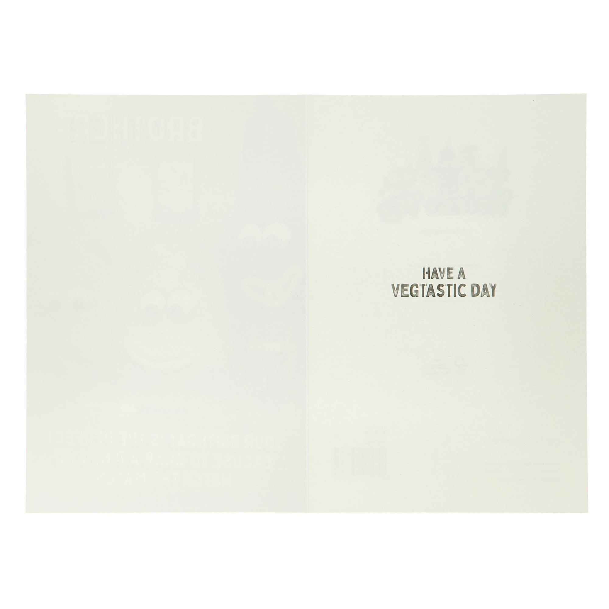 Brother Grab A Pint Violent Veg Birthday Card