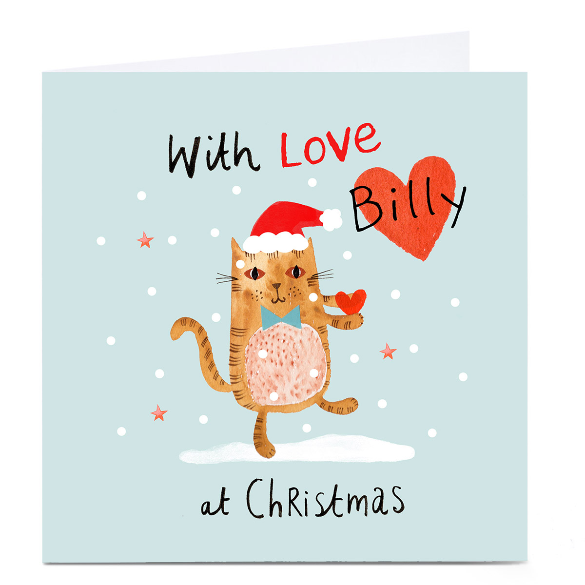 Personalised Lindsay Loves To Draw Christmas Card - With Love 