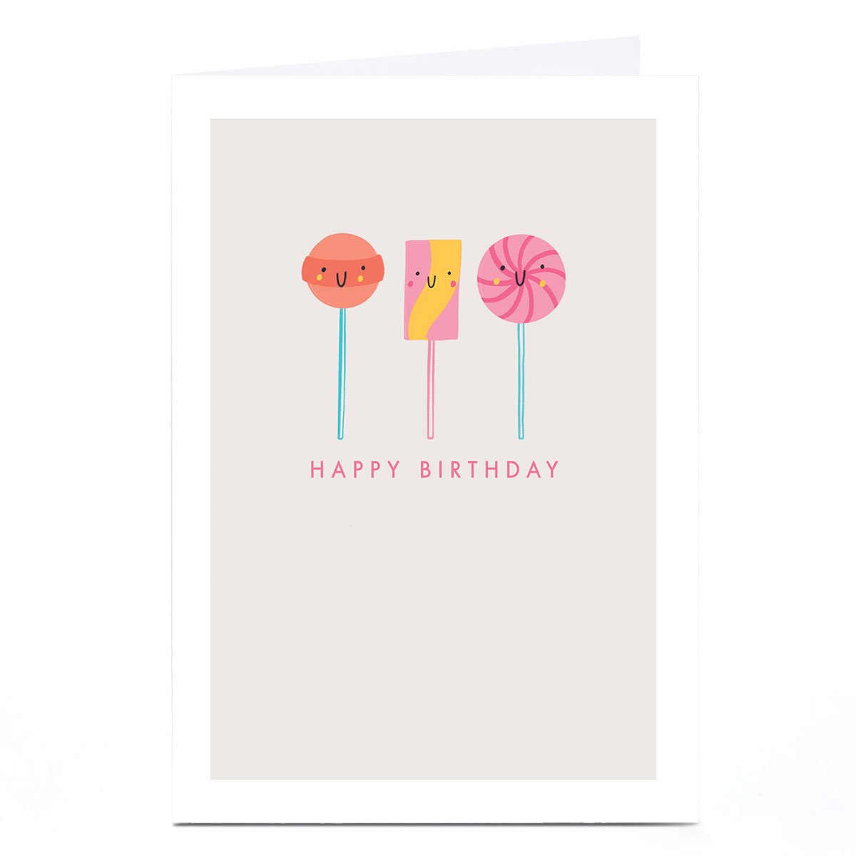 Personalised Birthday Card - Lollipops
